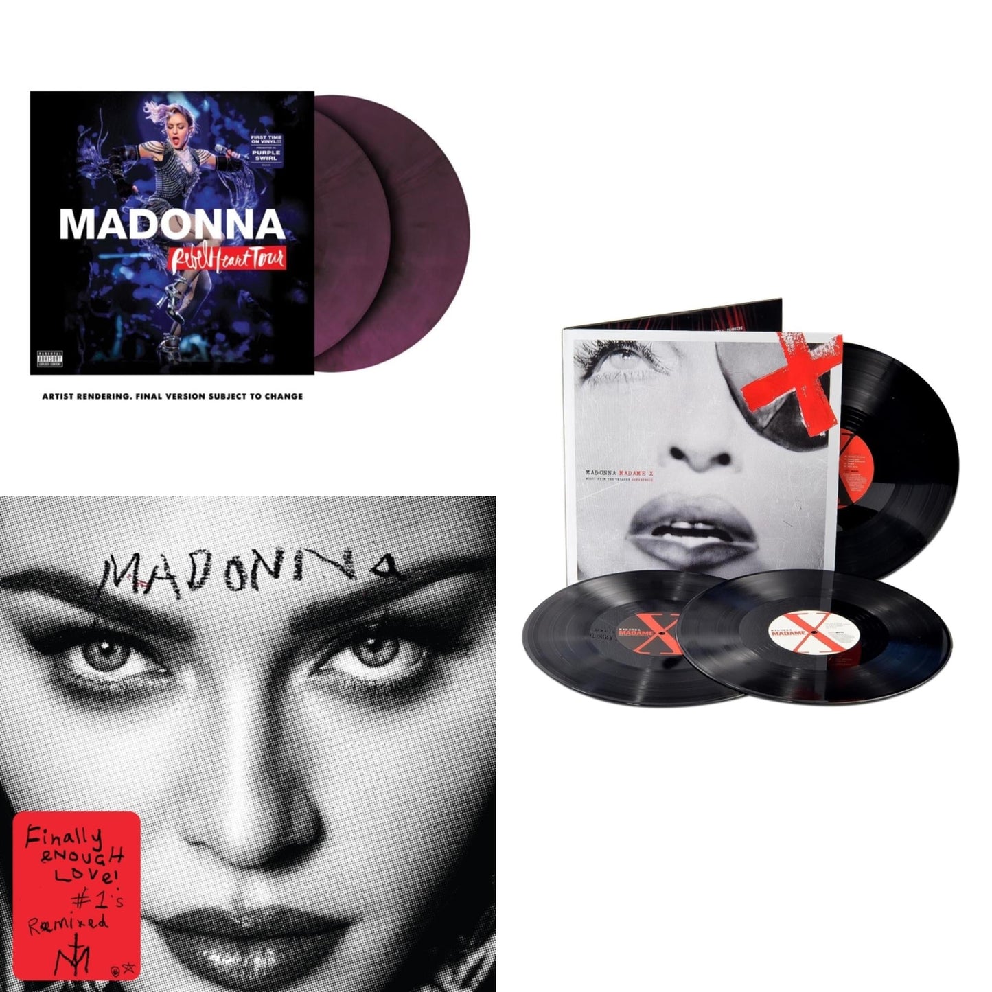 Madonna - Rebel Heart Tour (X) (Purple Galaxy Swirl Vinyl/2LP) & Madame X (Live) (3LP) & Finally Enough Love (2LP)