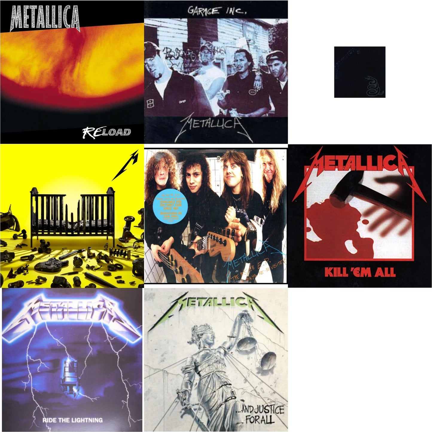 Metallica - 72 Seasons (2LP) & Metallica (Remastered/2LP) & Reload & Garage Inc. & Kill Em All (180G) & Ride The Lightning (180G) & $5.98 Ep: Garage Days Re-Revisited (Remastered) & And Justice For All (Remastered)