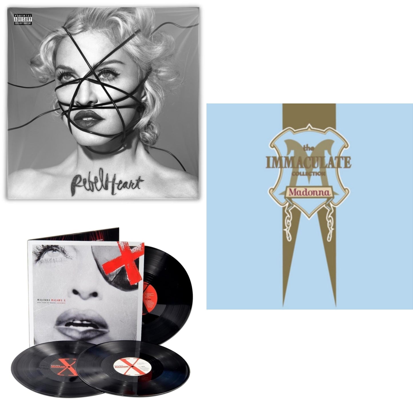 Madonna - Rebel Heart & Madame X (Live) (3LP) & Immaculate Collection (2LP)