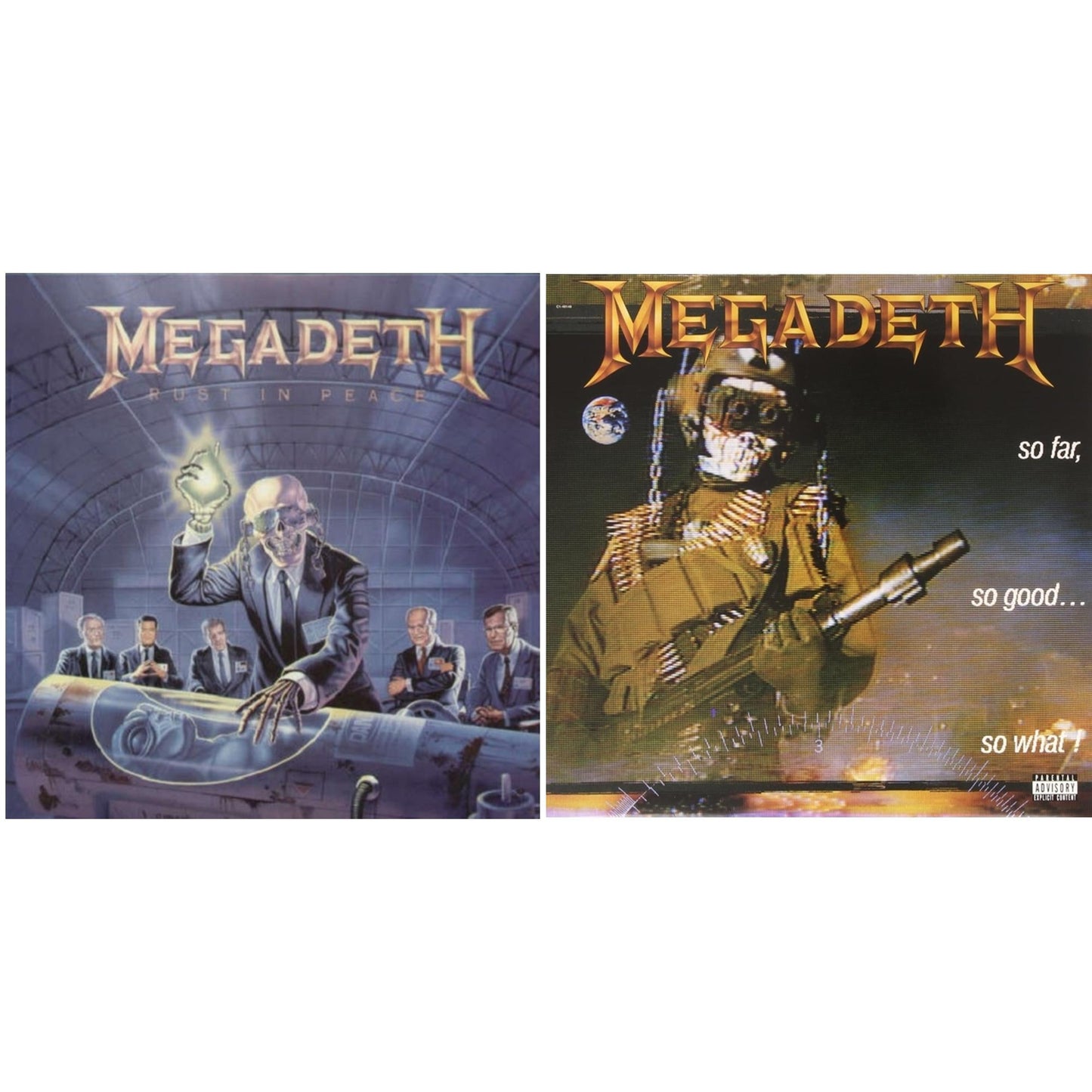 Megadeth - Rust In Peace & So Far So Good So What - LP Vinyl Bundle