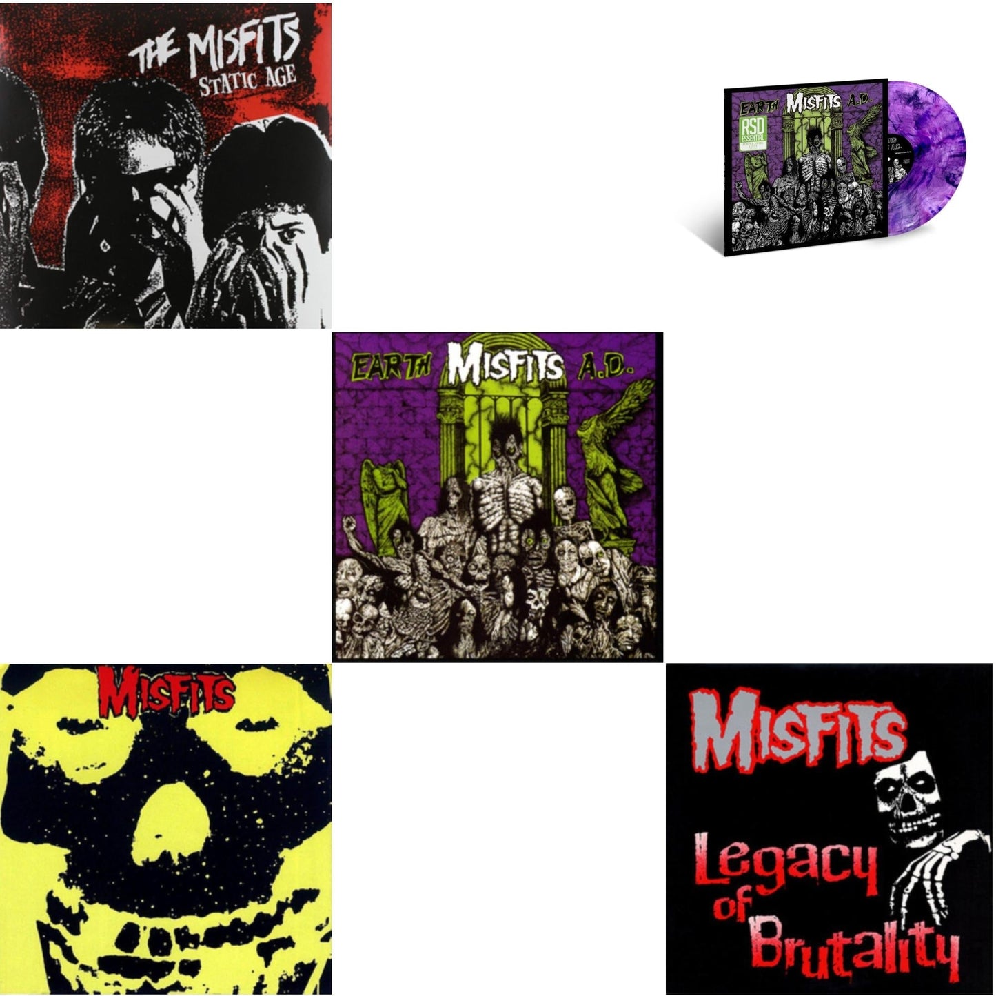 Misfits - Static Age & Collection & Earth A.D. & Earth A.D. / Wolfs Blood (Purple Swirl LP Vinyl) (Rsd Essential) & Legacy Of Brutality