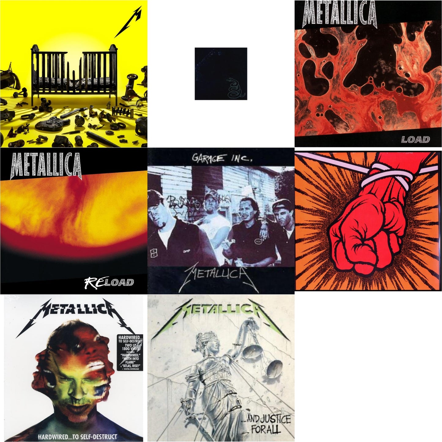 Metallica - 72 Seasons (2LP) & Metallica (Remastered/2LP) & Load & Reload & Garage Inc. & St Anger & Hardwired To Self-Destruct (2LP/180G/Dl Card) & And Justice For All (Remastered)