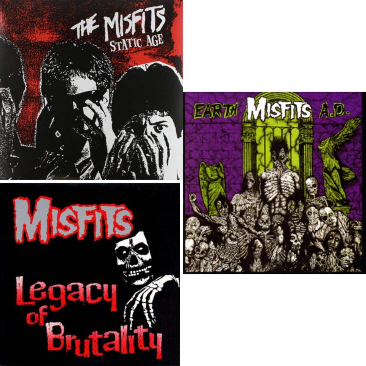 Misfits - Earth A.D. & Legacy Of Brutality & Static Age - LP Vinyl Bundle