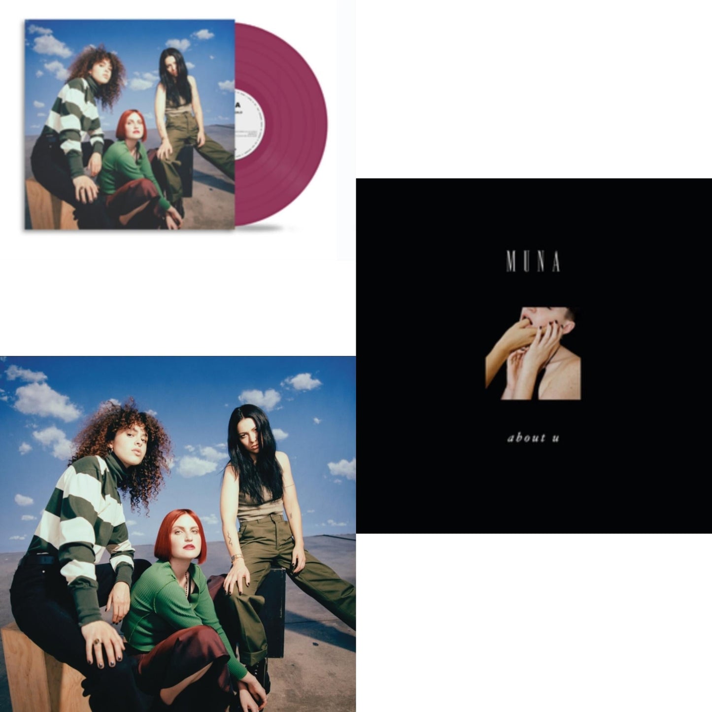 Muna - Saves The World (Raspberry LP Vinyl) & Saves The World & About U (2LP/150G/Opaque Pink/Gatefold)
