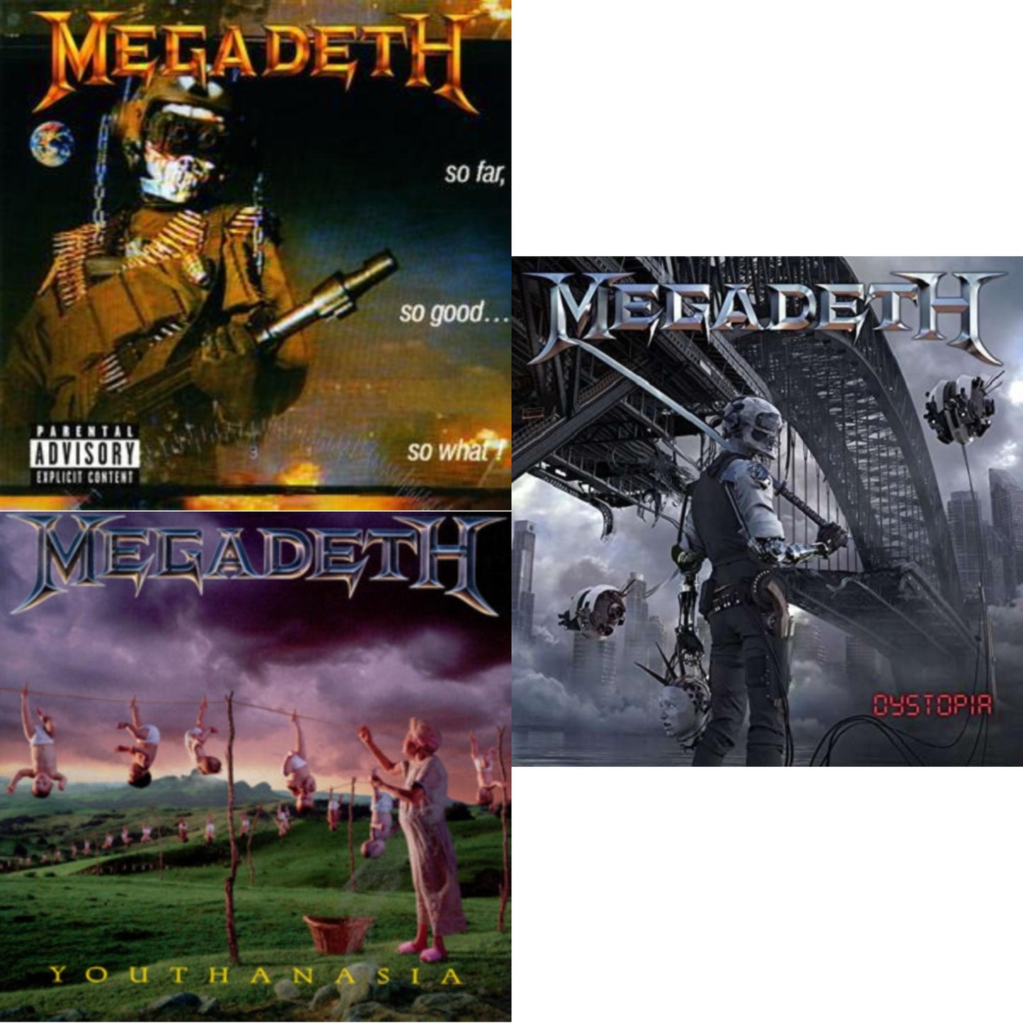 Megadeth - Dystopia & Youthanasia & So Far So Good So What - CD Bundle