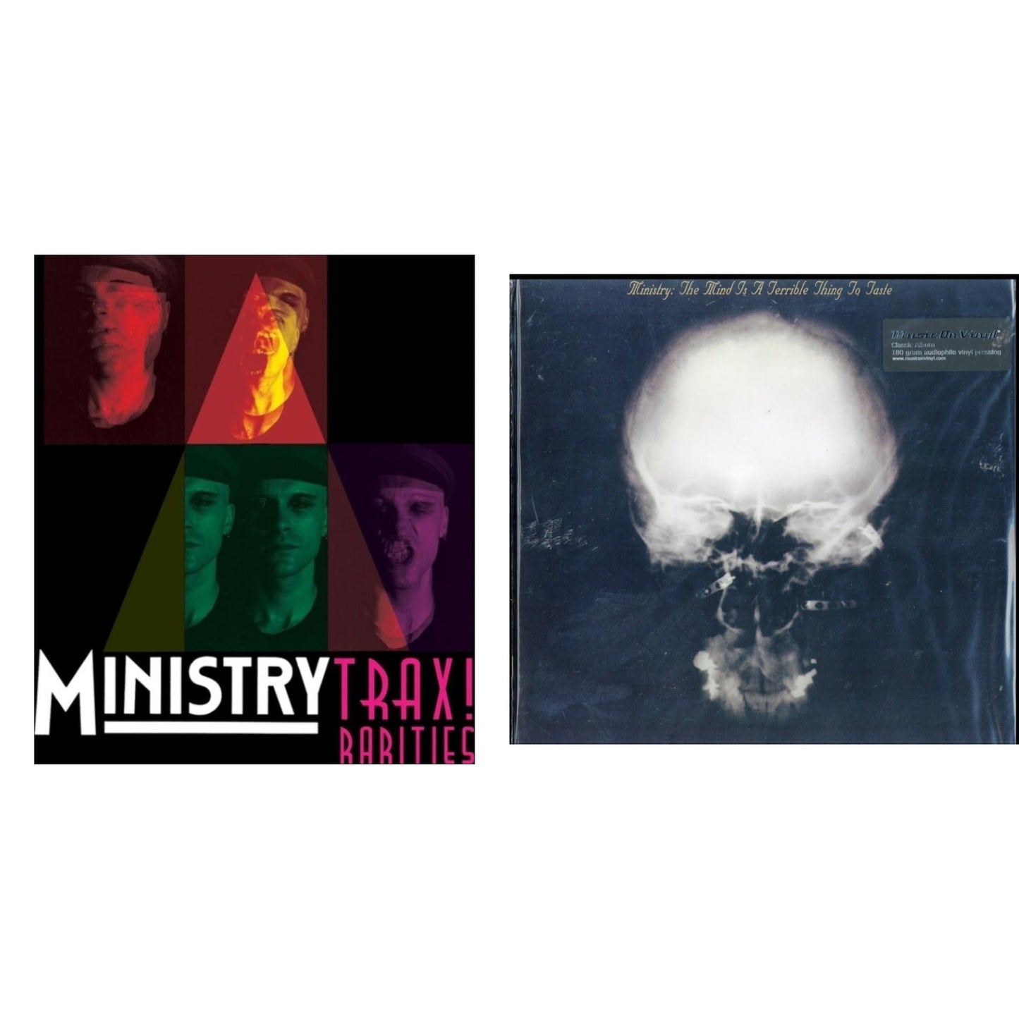 Ministry - Mind Is A Terrible Thing To Taste (180G) & Trax Rarities (Black/White/Magenta Splatter LP Vinyl)