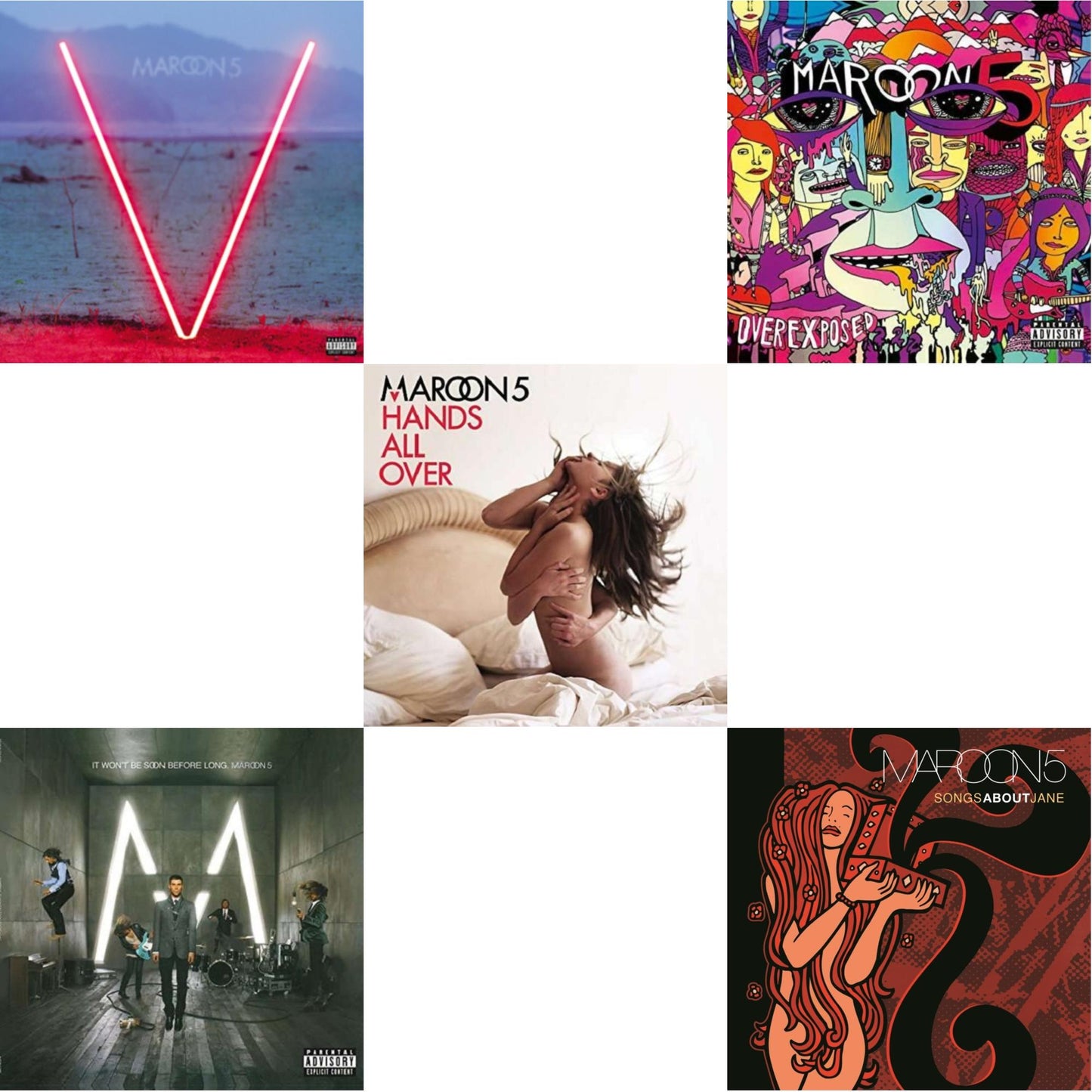 Maroon 5 - Maroon 5 - V (Black LP) (Exp) & It Won't Be Soon Before Long & Hands All Over & Overexposed & Songs About Jane