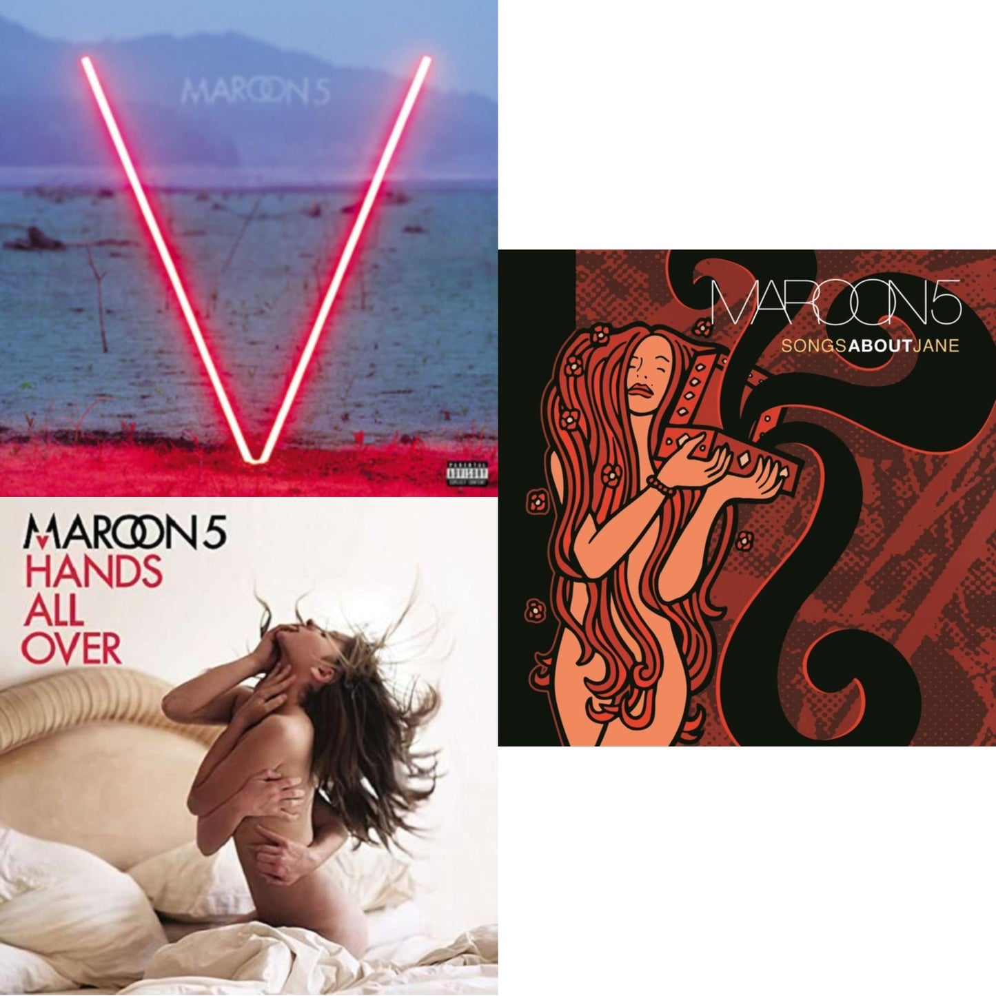 Maroon 5 - Maroon 5 - V (Black LP) (Exp) & Hands All Over & Songs About Jane