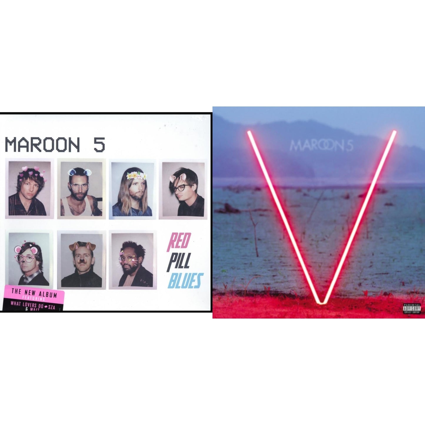 Maroon 5 - Maroon 5 - V (Black LP) (Exp) & Red Pill Blues (LP)