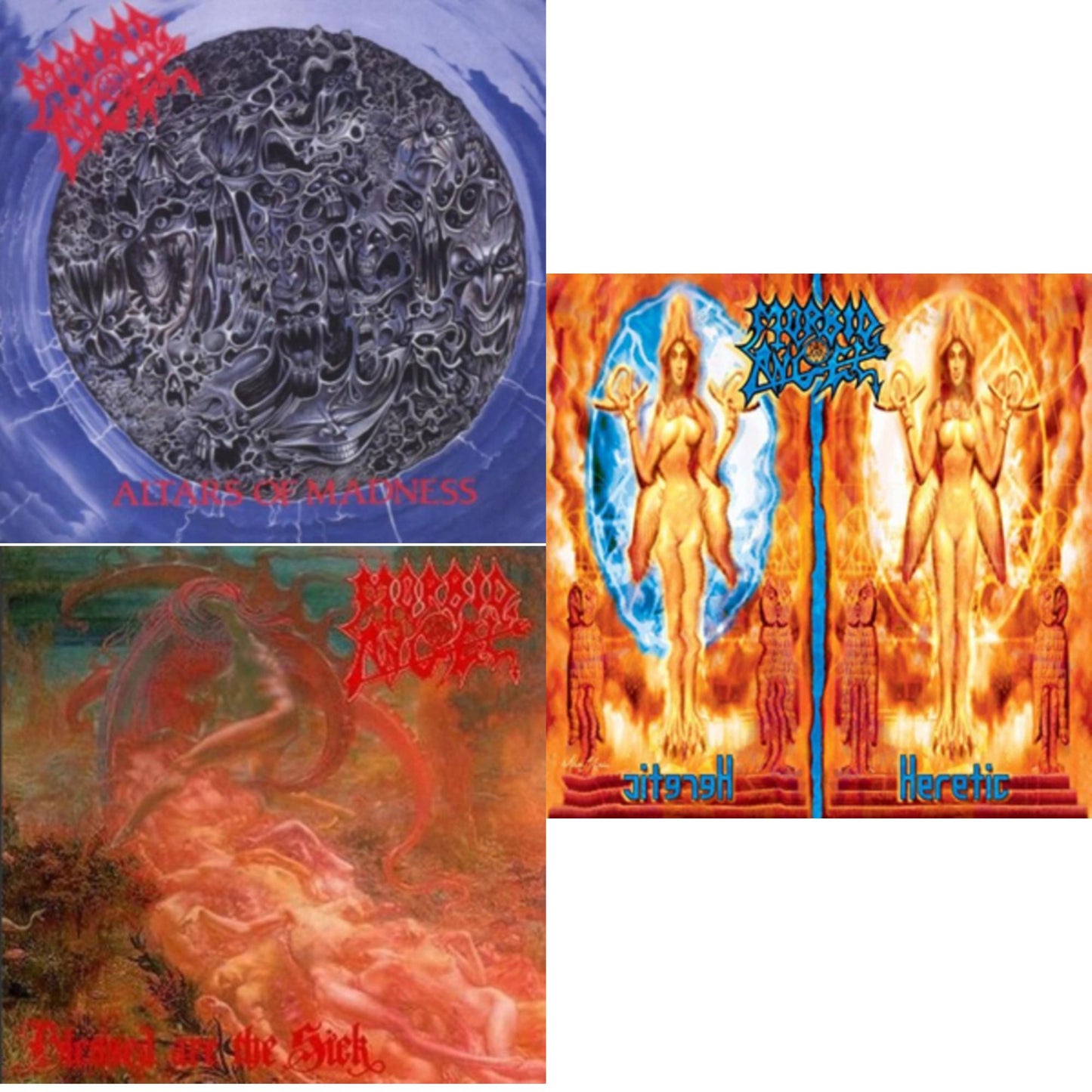 Morbid Angel - Altars Of Madness & Blessed Are The Sick & Heretic - LP Vinyl Bundle