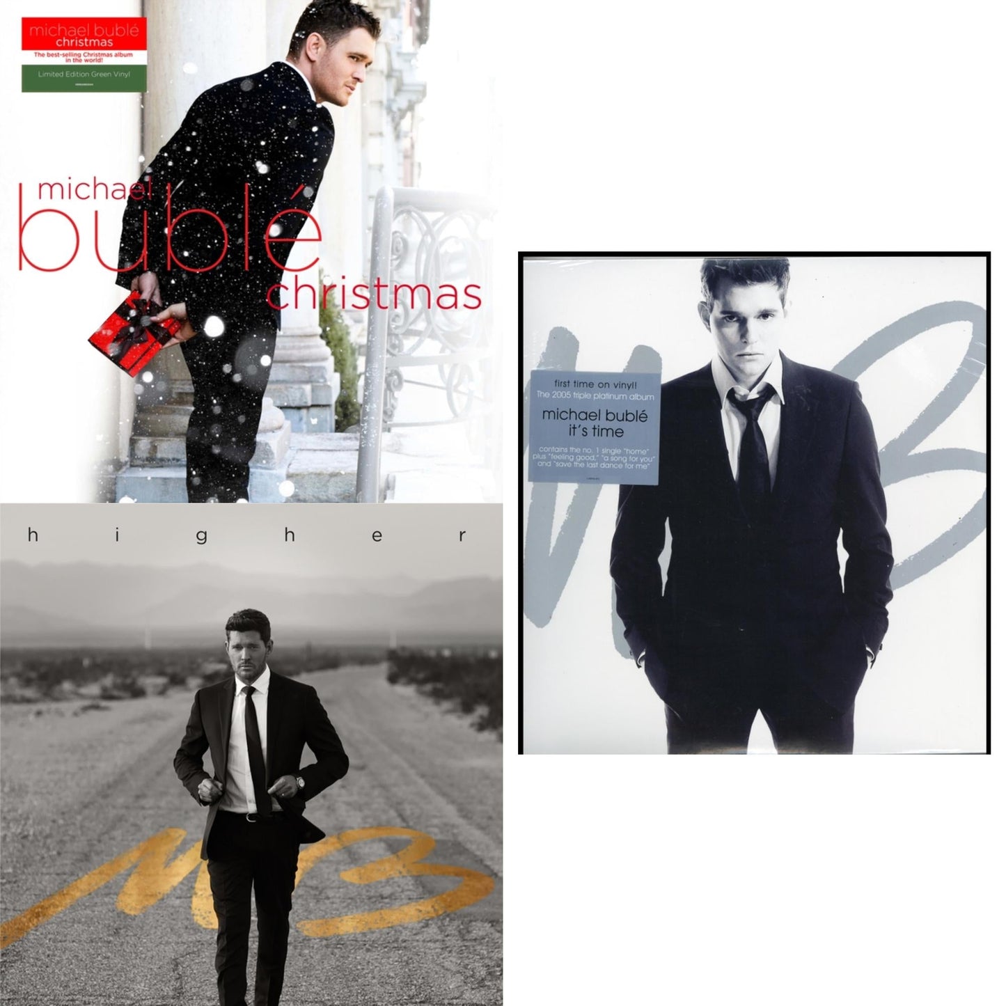 Michael Buble - Christmas (Green LP Vinyl) & Higher & It's Time (2LP)