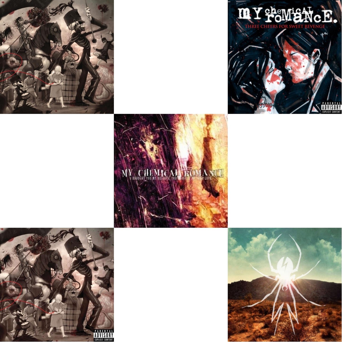 My Chemical Romance - Black Parade (X) (Picture Disc) & I Brought You My Bullets You Brought Me Your Love & Black Parade & Three Cheers For Sweet Revenge & Danger Days: True Lives Of The Fabulous Killjoys - LP Vinyl Bundle