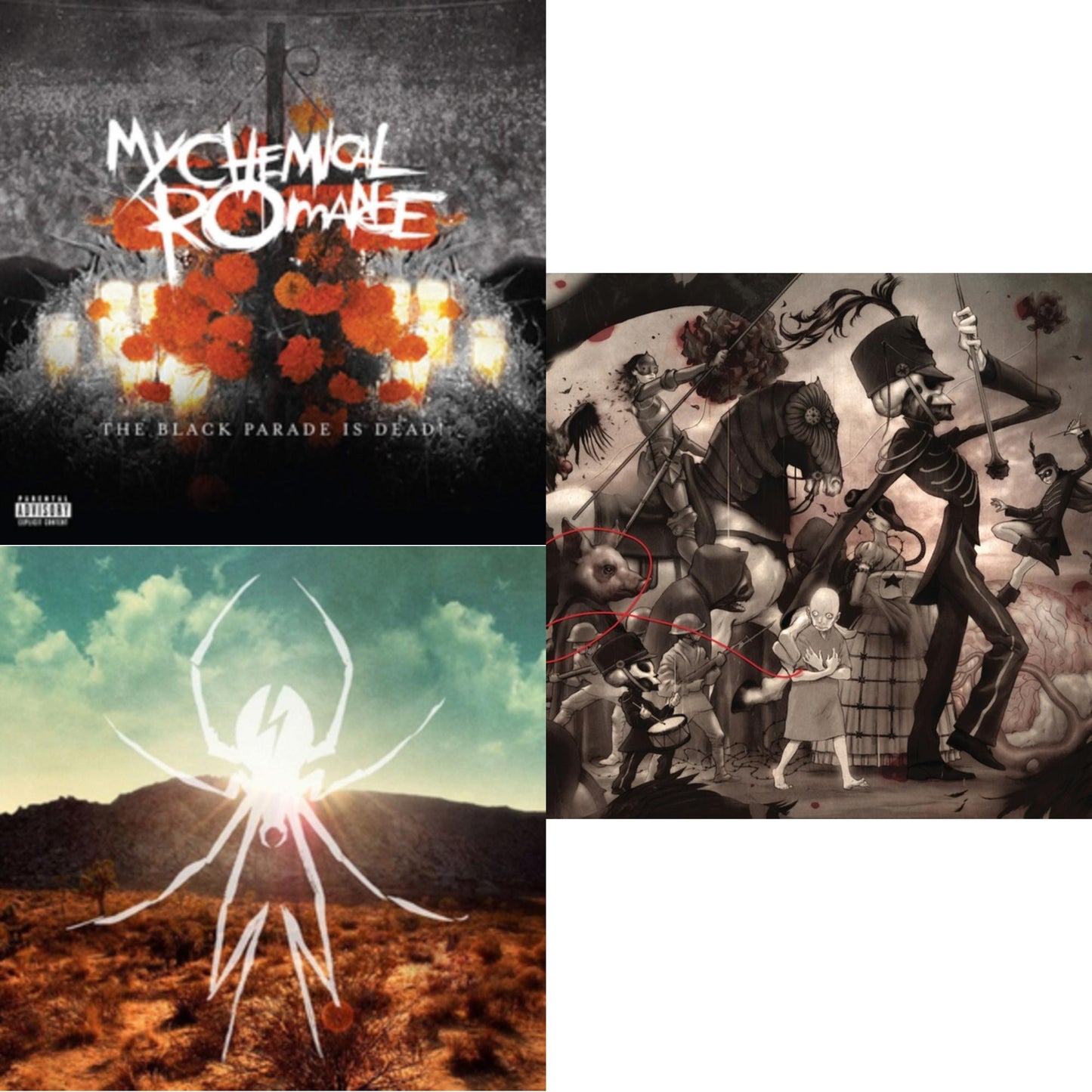 My Chemical Romance - Black Parade Is Dead! & Black Parade (X) (Picture Disc) & Danger Days: True Lives Of The Fabulous Killjoys - LP Vinyl Bundle