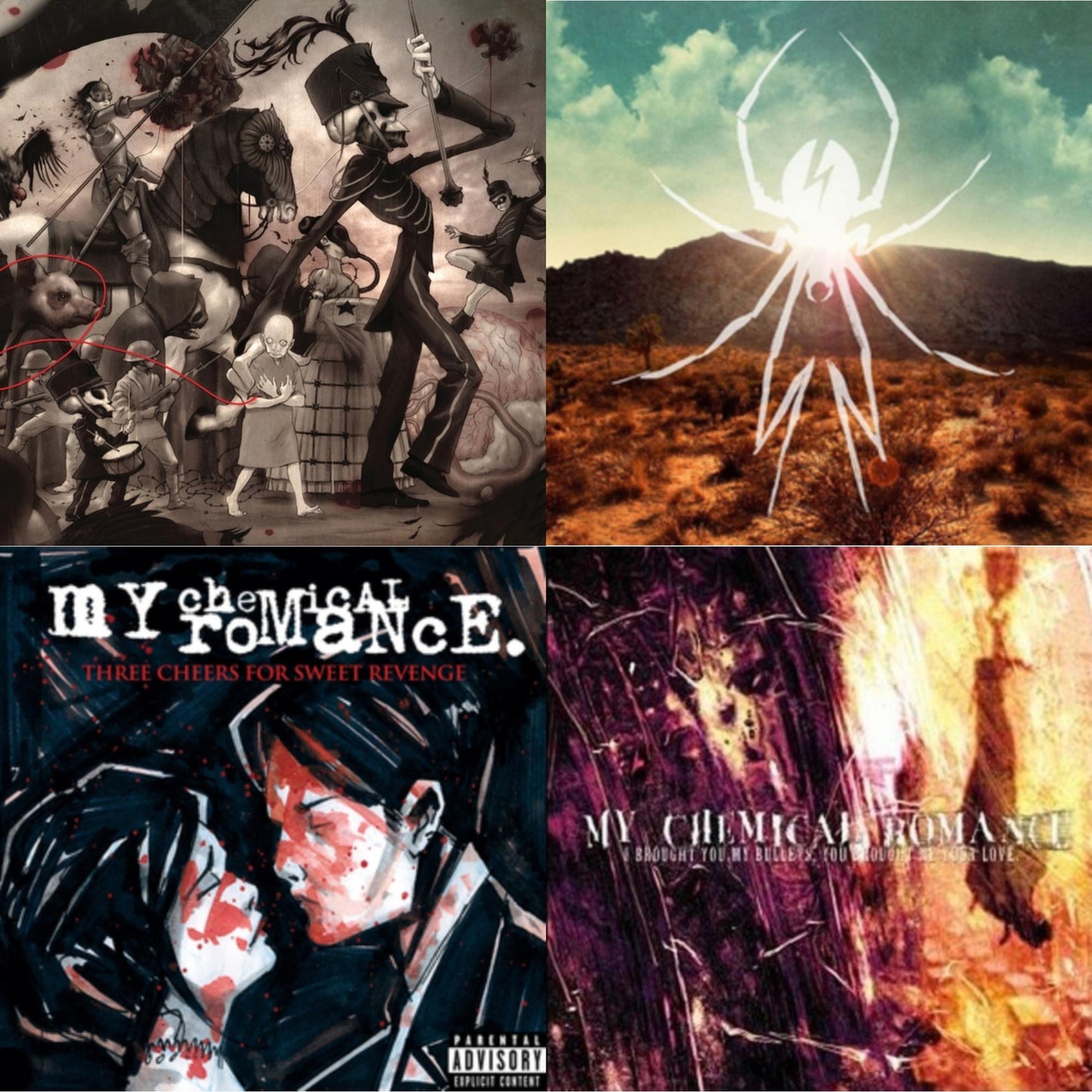 My Chemical Romance - Black Parade (X) (Picture Disc) & I Brought You My Bullets You Brought Me Your Love & Three Cheers For Sweet Revenge & Danger Days: True Lives Of The Fabulous Killjoys - LP Vinyl Bundle