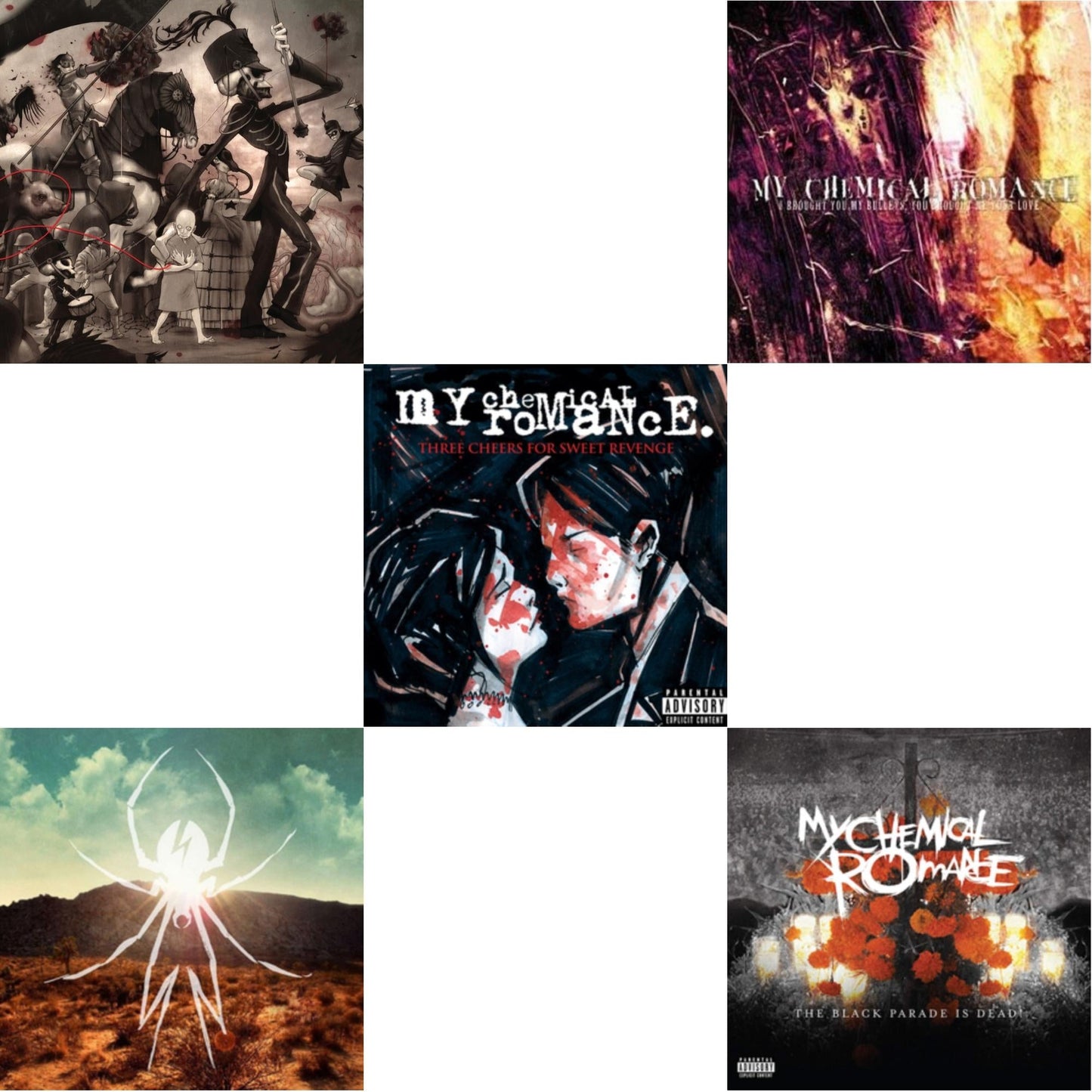 My Chemical Romance - Black Parade Is Dead! & Black Parade (X) (Picture Disc) & I Brought You My Bullets You Brought Me Your Love & Three Cheers For Sweet Revenge & Danger Days: True Lives Of The Fabulous Killjoys - LP Vinyl Bundle