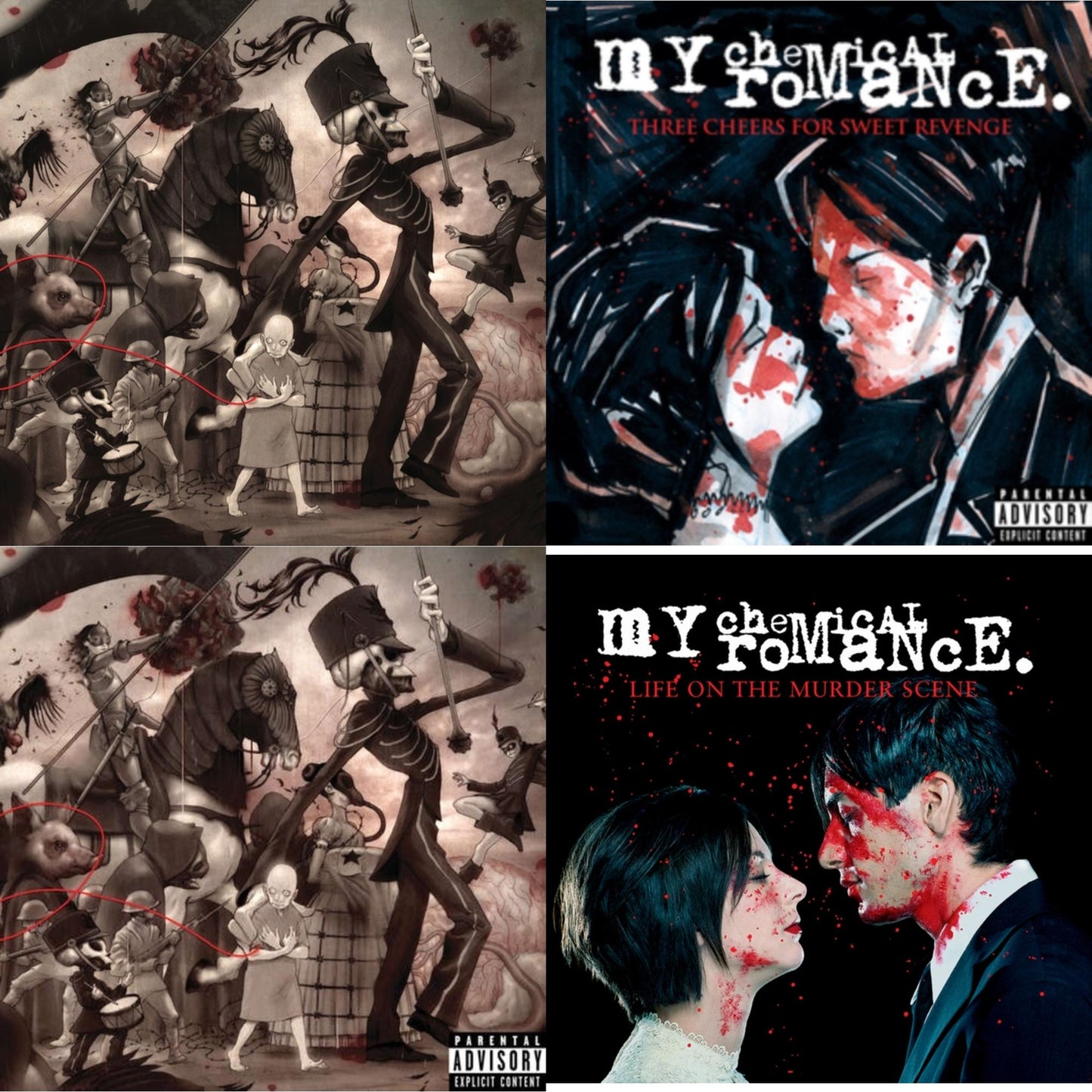 My Chemical Romance - Life On The Murder Scene & Black Parade (X) (Picture Disc) & Black Parade (X) (2LP) & Three Cheers For Sweet Revenge