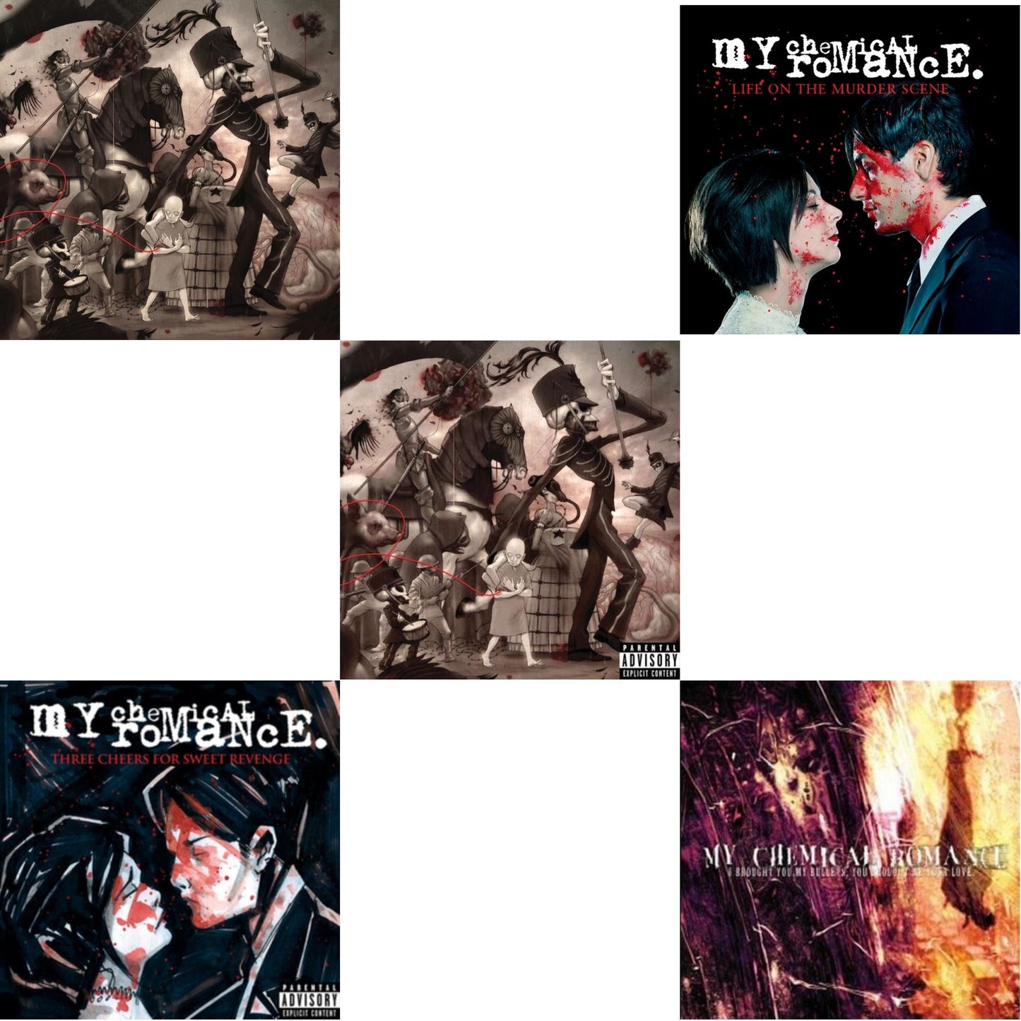 My Chemical Romance - Life On The Murder Scene & Black Parade (X) (Picture Disc) & I Brought You My Bullets You Brought Me Your Love & Black Parade (X) (2LP) & Three Cheers For Sweet Revenge