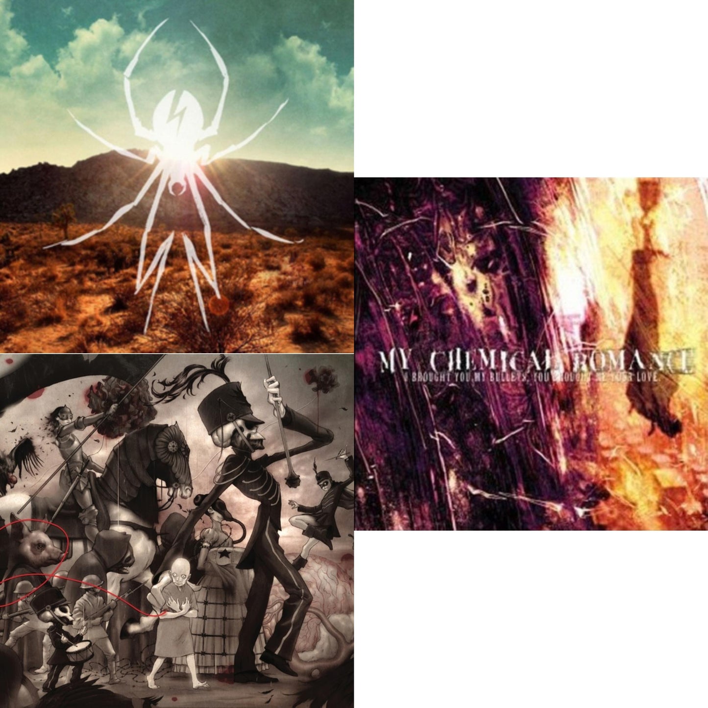 My Chemical Romance - Black Parade (X) (Picture Disc) & I Brought You My Bullets You Brought Me Your Love & Danger Days: True Lives Of The Fabulous Killjoys - LP Vinyl Bundle
