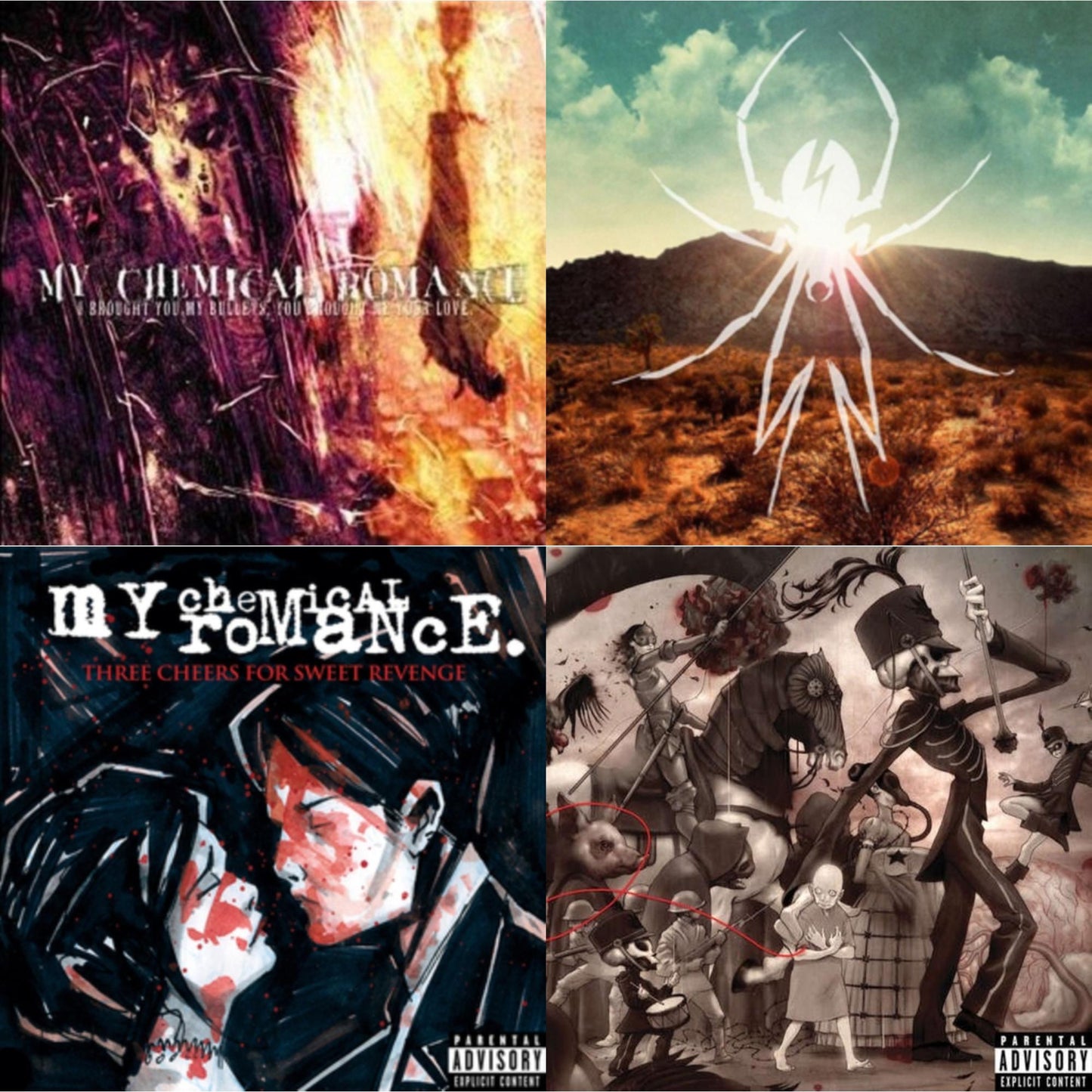 My Chemical Romance - I Brought You My Bullets You Brought Me Your Love & Danger Days: True Lives Of The Fabulous Killjoys & Three Cheers For Sweet Revenge & Black Parade - LP Vinyl Bundle