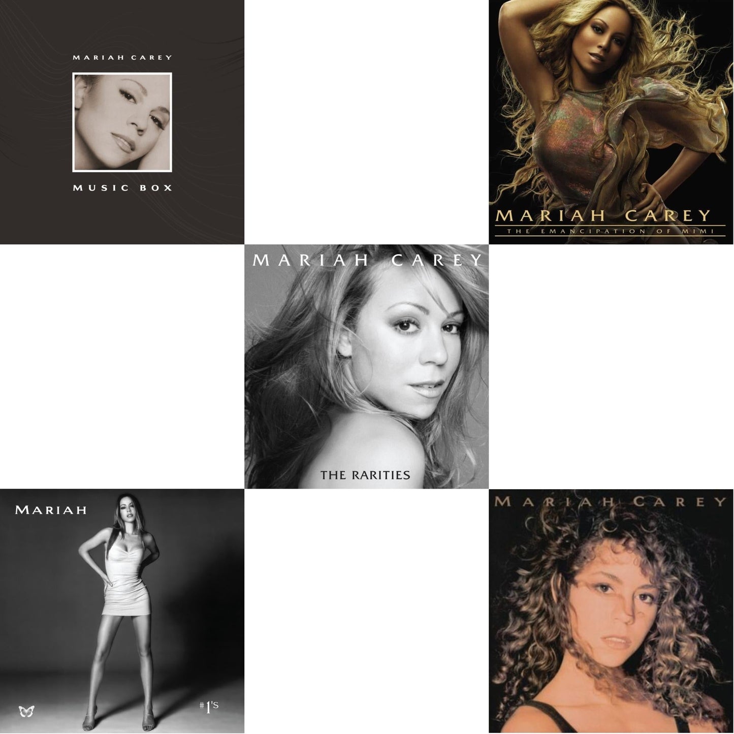 Mariah Carey - Music Box: 30Th Anniversary Expanded Edition (4LP) & #1’S (2LP/Metallic Silver & Black Swirl Vinyl) & Rarities (4LP) & Emancipation Of Mimi (2LP) & Mariah Carey