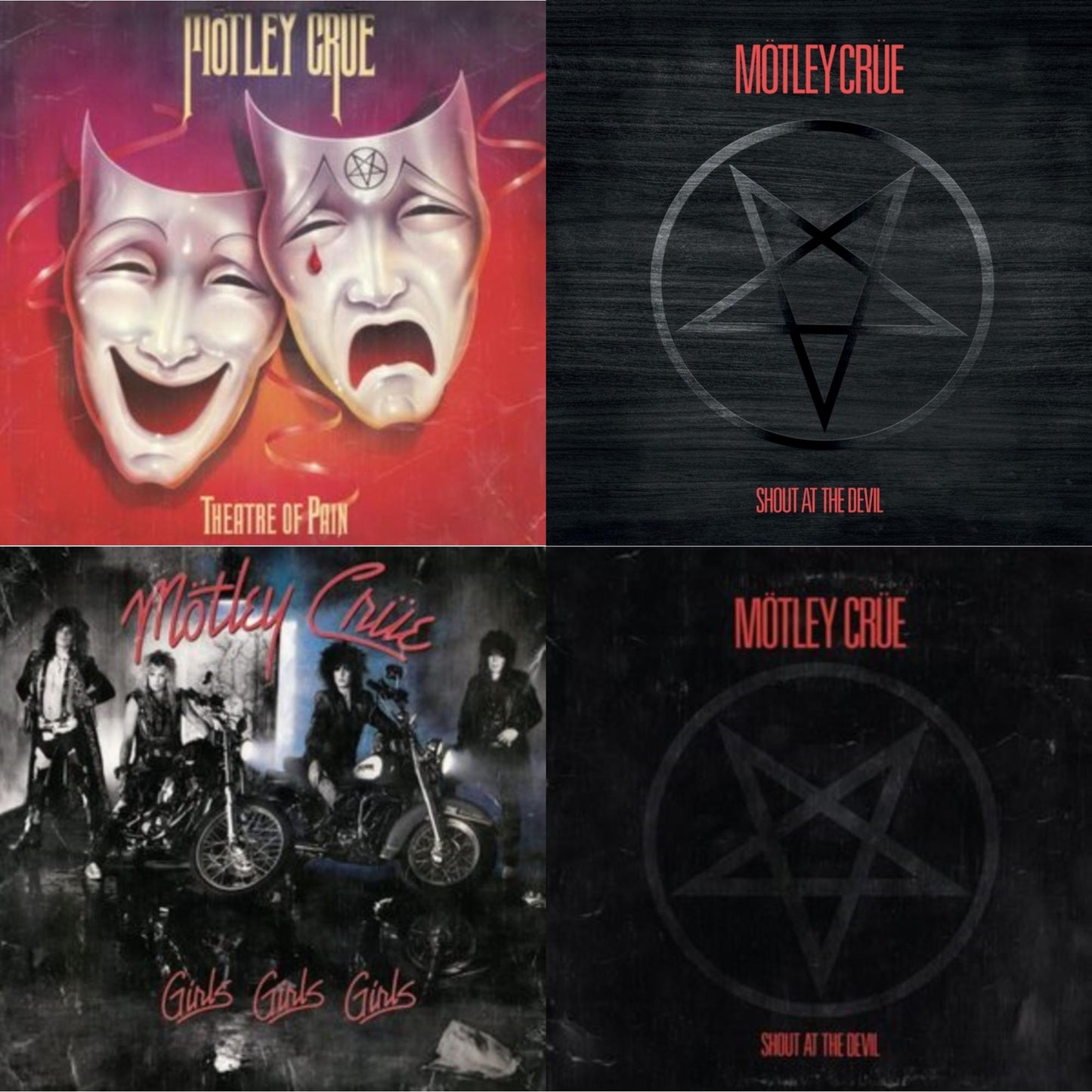 Motley Crue - Theatre Of Pain & Shout At The Devil (40Th Annivesry Box Set/Color LP Vinyl & Colored 7Inch) & Girls, Girls, Girls (X) (2021 Remaster) & Shout At The Devil