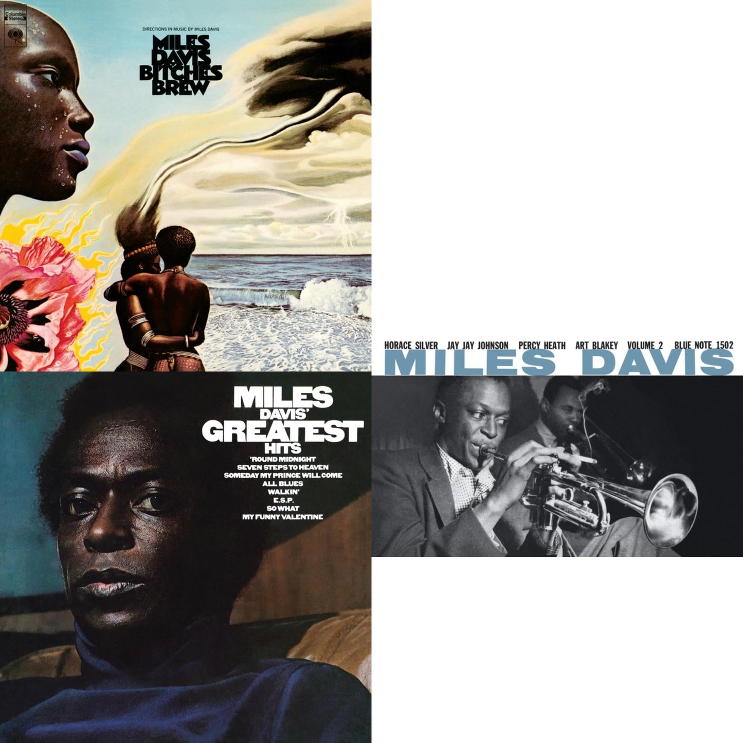 Miles Davis - Bitches Brew (2LP/140G) & Volume 2 (Blue Note Classic LP Vinyl Series) & Greatest Hits (1969) (150G/Dl Code)