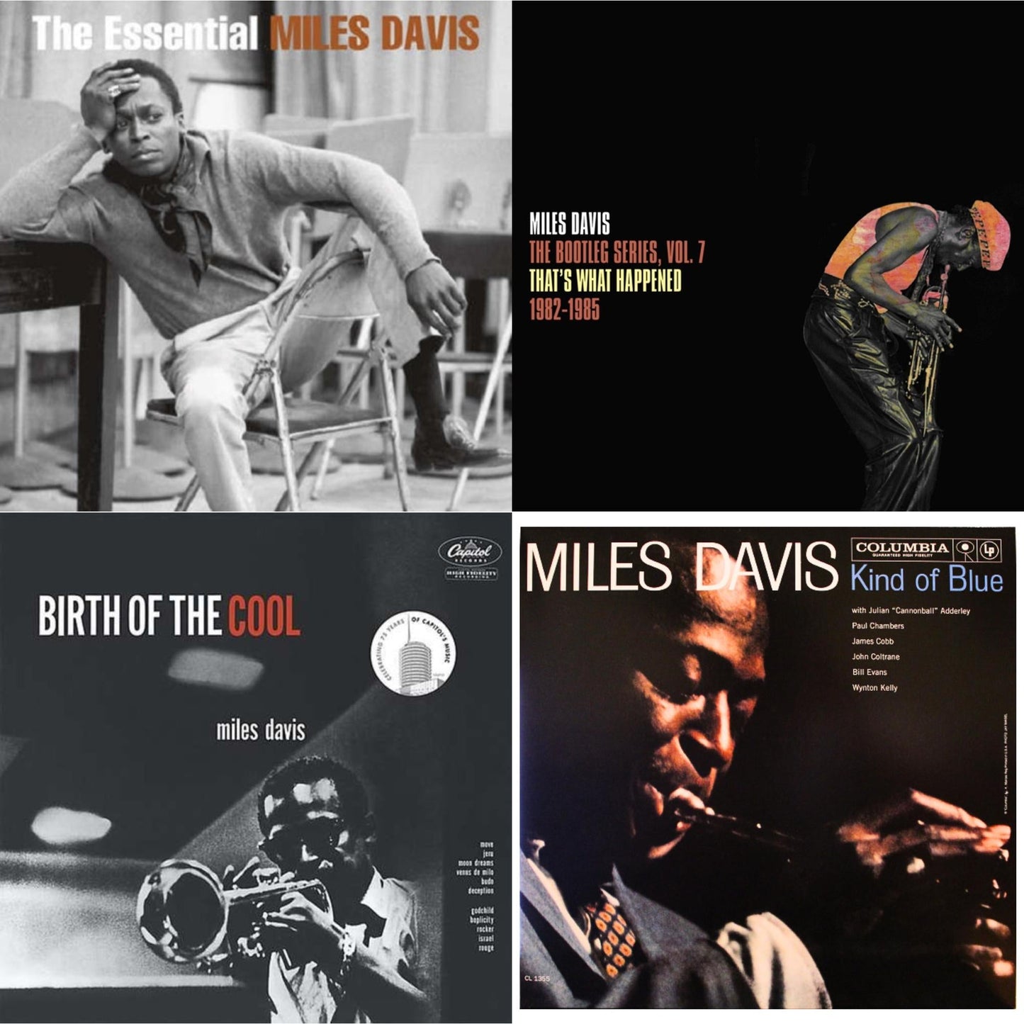 Miles Davis - Bootleg Series Vol. 7: That’S What Happened 1982-1985 (2LP/White Vinyl) & Birth Of The Cool & Kind Of Blue (Mono) & Essential Miles Davis (2LP)