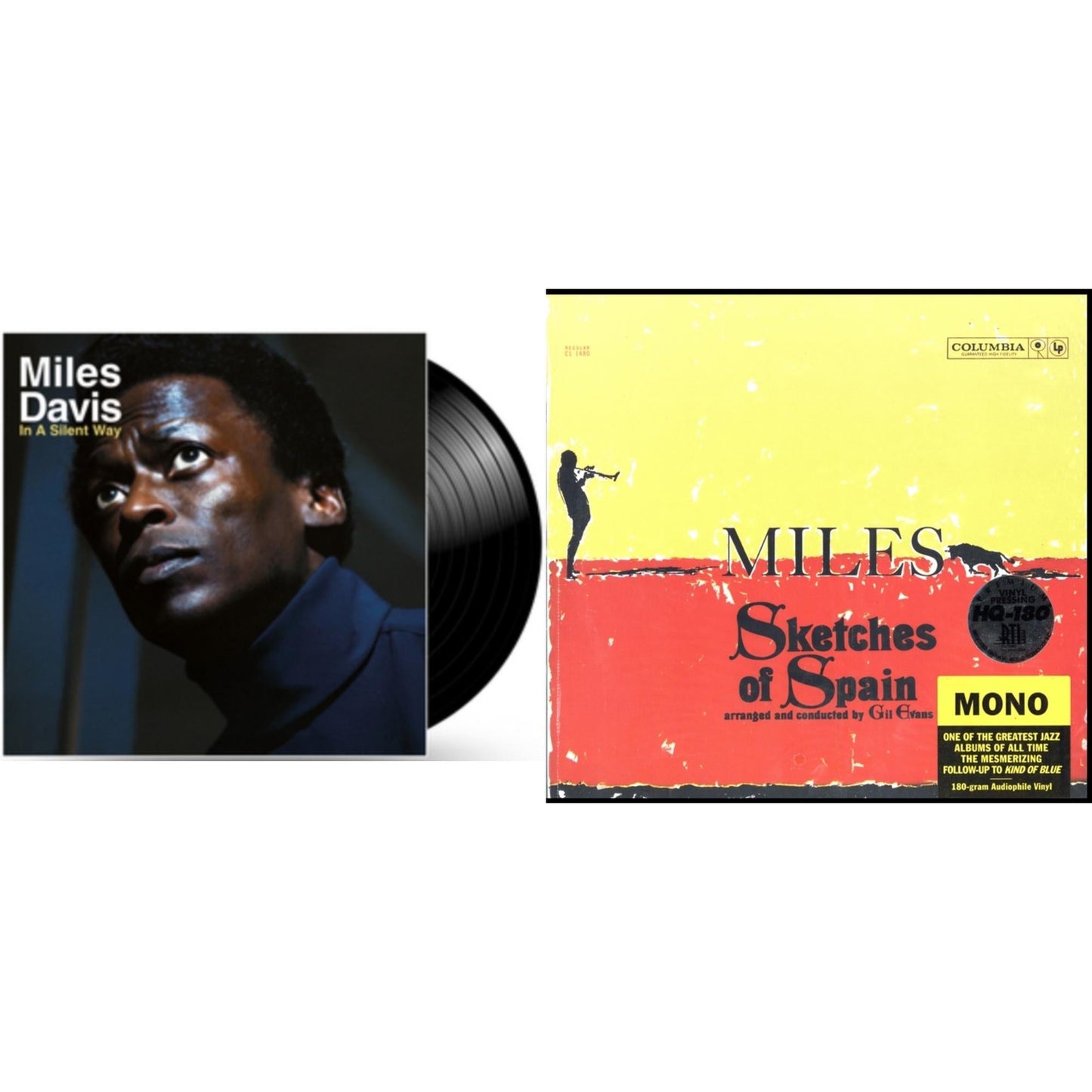 Miles Davis - Sketches Of Spain (Mono) & In A Silent Way - LP Vinyl Bundle