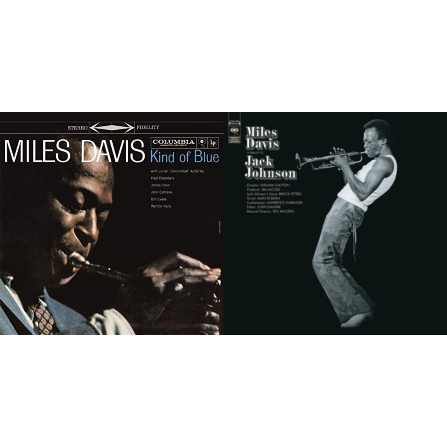 Miles Davis - Tribute To Jack Johnson (140G/Dl Insert) & Kind Of Blue (180G) - LP Vinyl Bundle