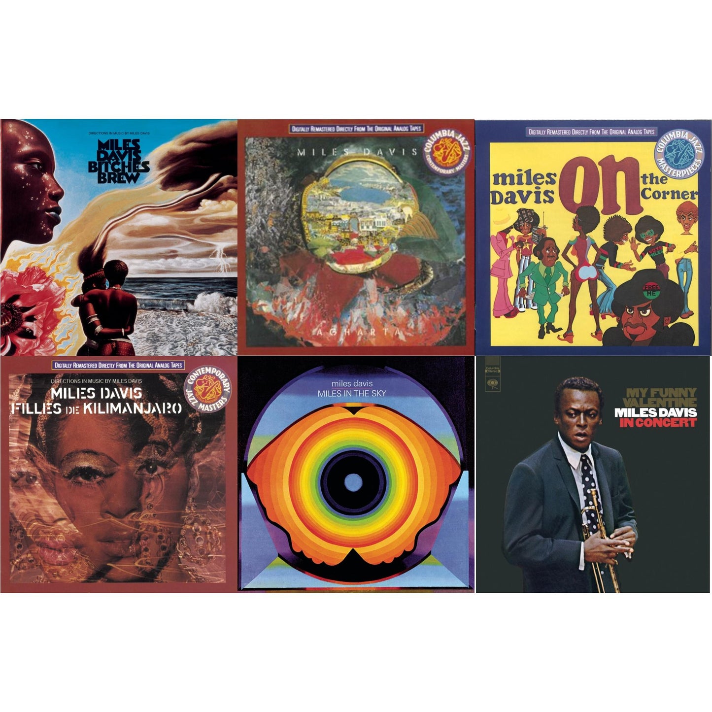 Miles Davis - Bitches Brew & Agharta & On The Corner & Filles De Kilimanjaro & Miles In The Sky & My Funny Valentine - CD Bundle