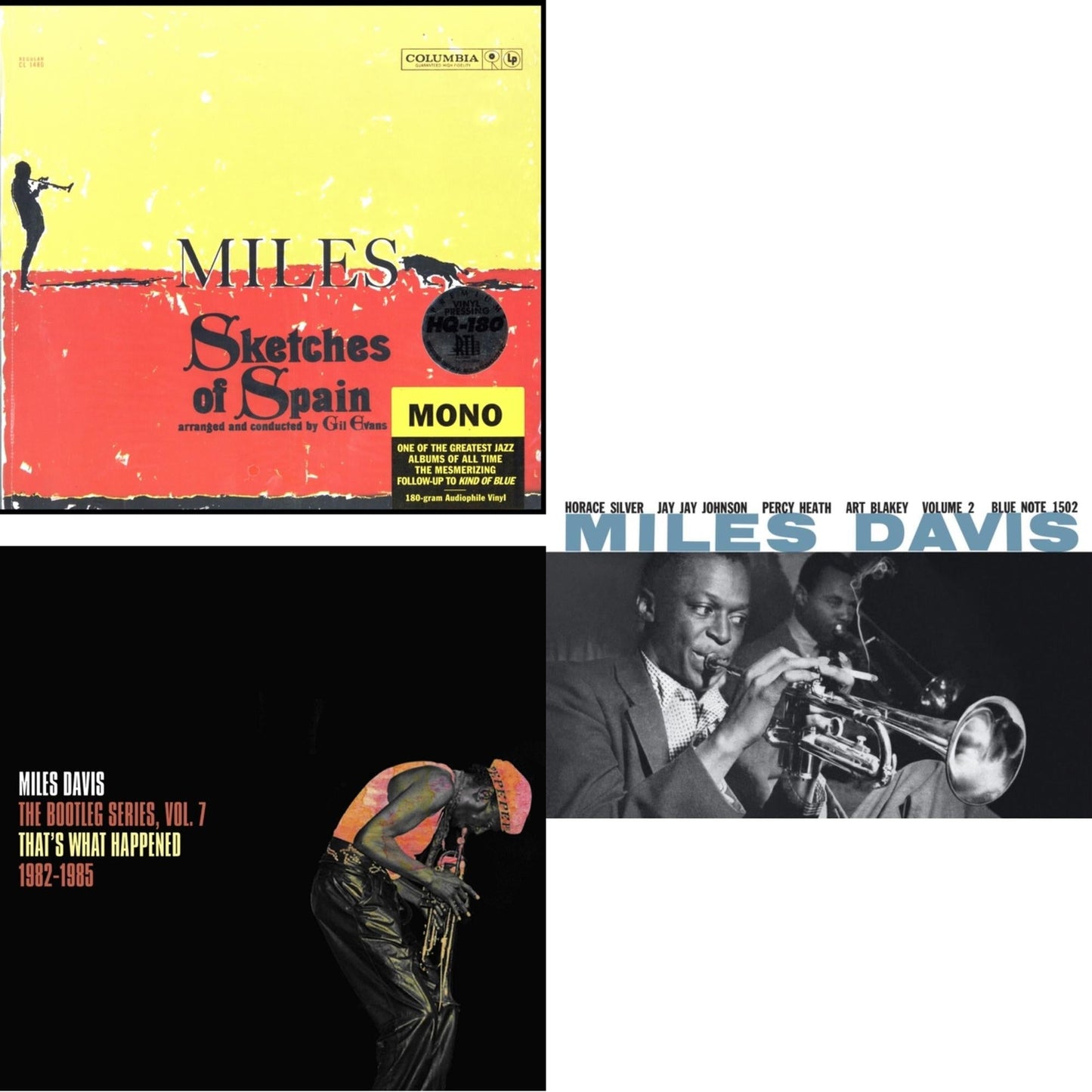 Miles Davis - Bootleg Series Vol. 7: That’S What Happened 1982-1985 (2LP/White Vinyl) & Volume 2 (Blue Note Classic LP Vinyl Series) & Sketches Of Spain (Mono)