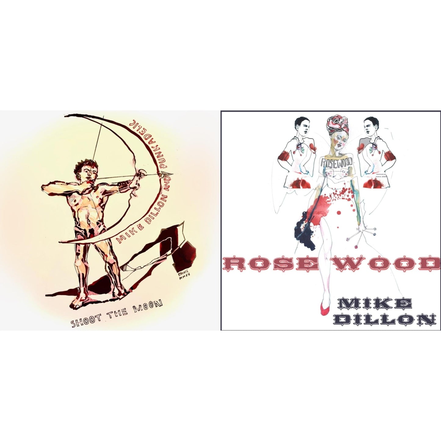Mike Dillon - Rosewood & Shoot The Moon - LP Vinyl Bundle