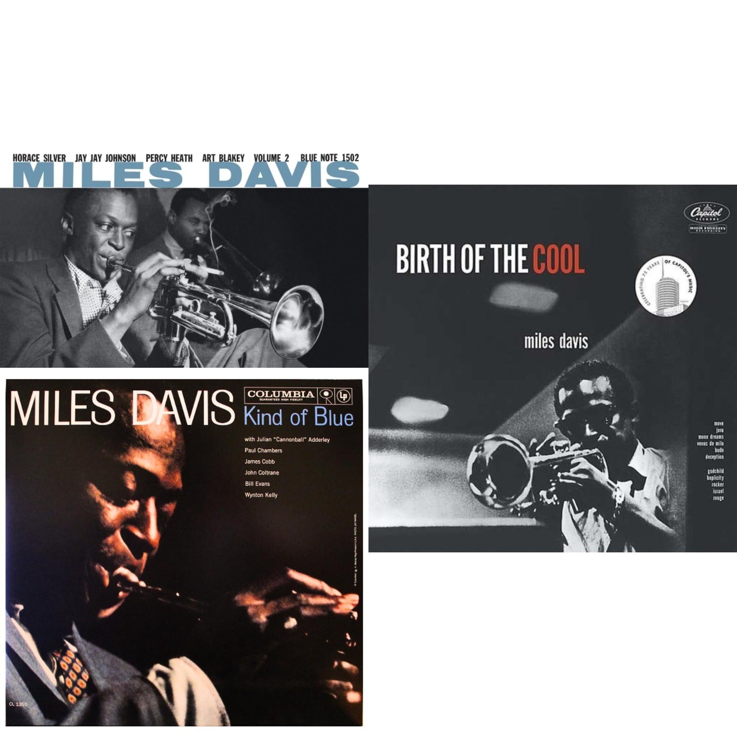 Miles Davis - Volume 2 (Blue Note Classic LP Vinyl Series) & Birth Of The Cool & Kind Of Blue (Mono)