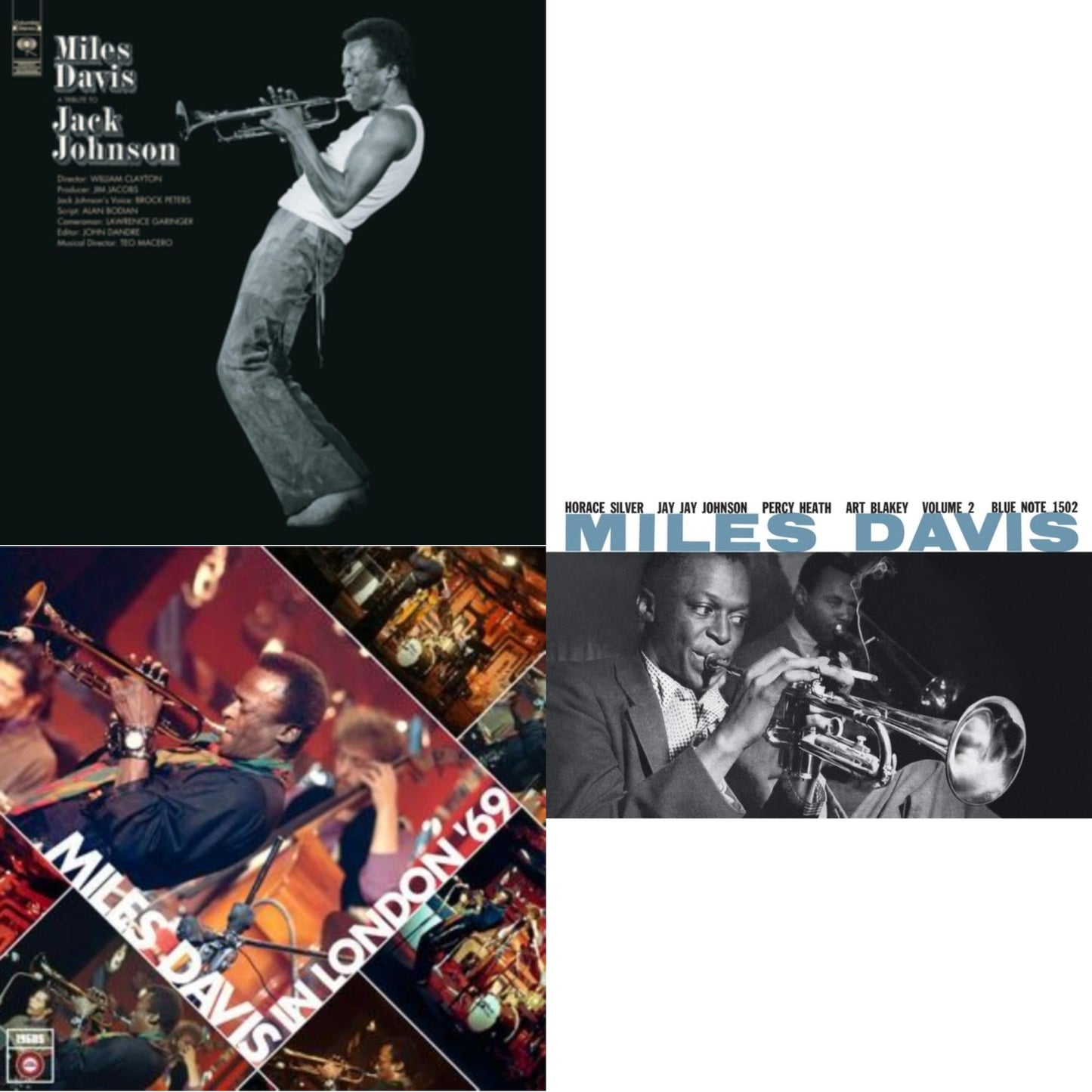 Miles Davis - Tribute To Jack Johnson (140G/Dl Insert) & Live At Ronnie Scott's 1969 & Volume 2 (Blue Note Classic LP Vinyl Series)