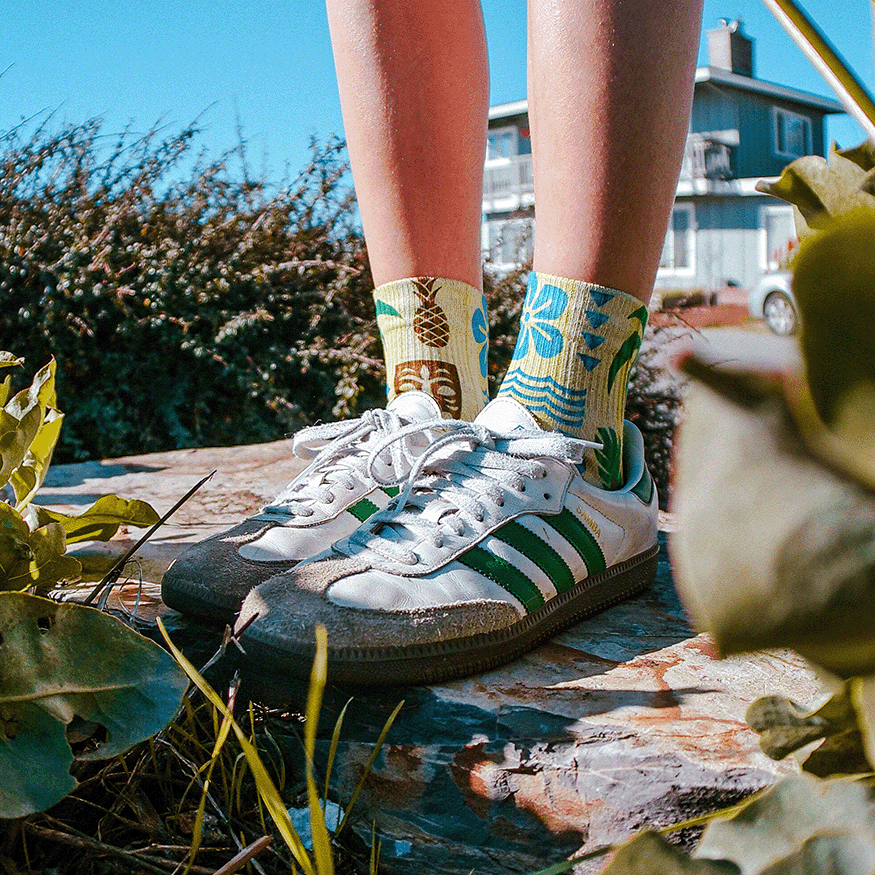 Aloha Kakahiaka Adult Quarter Crew Socks By MERGE4