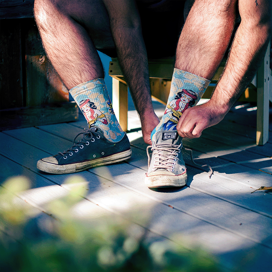 Richard Kirby Hula Adult Crew Socks