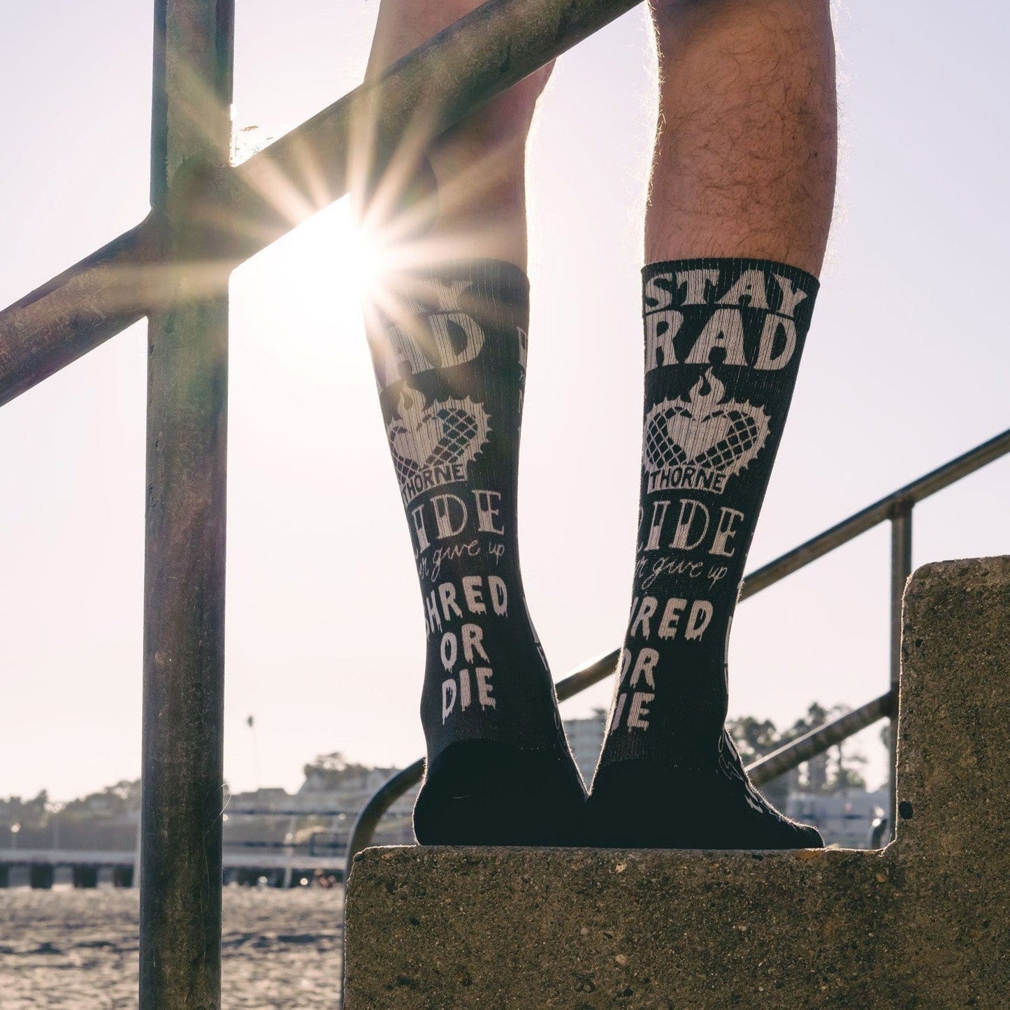 Rick Thorne Stay Rad Adult Mid Length Socks