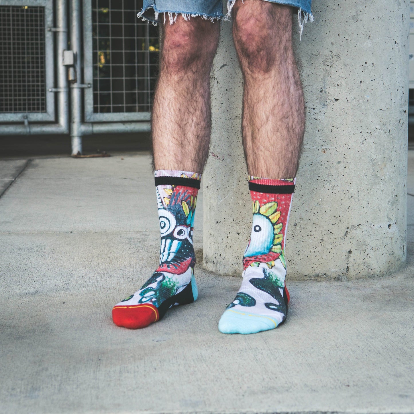 Barney Monster Adult Crew Socks