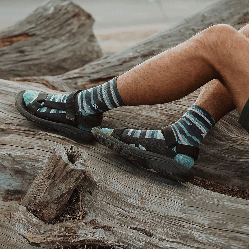 Trekker Quarter Adult Crew Socks Blue