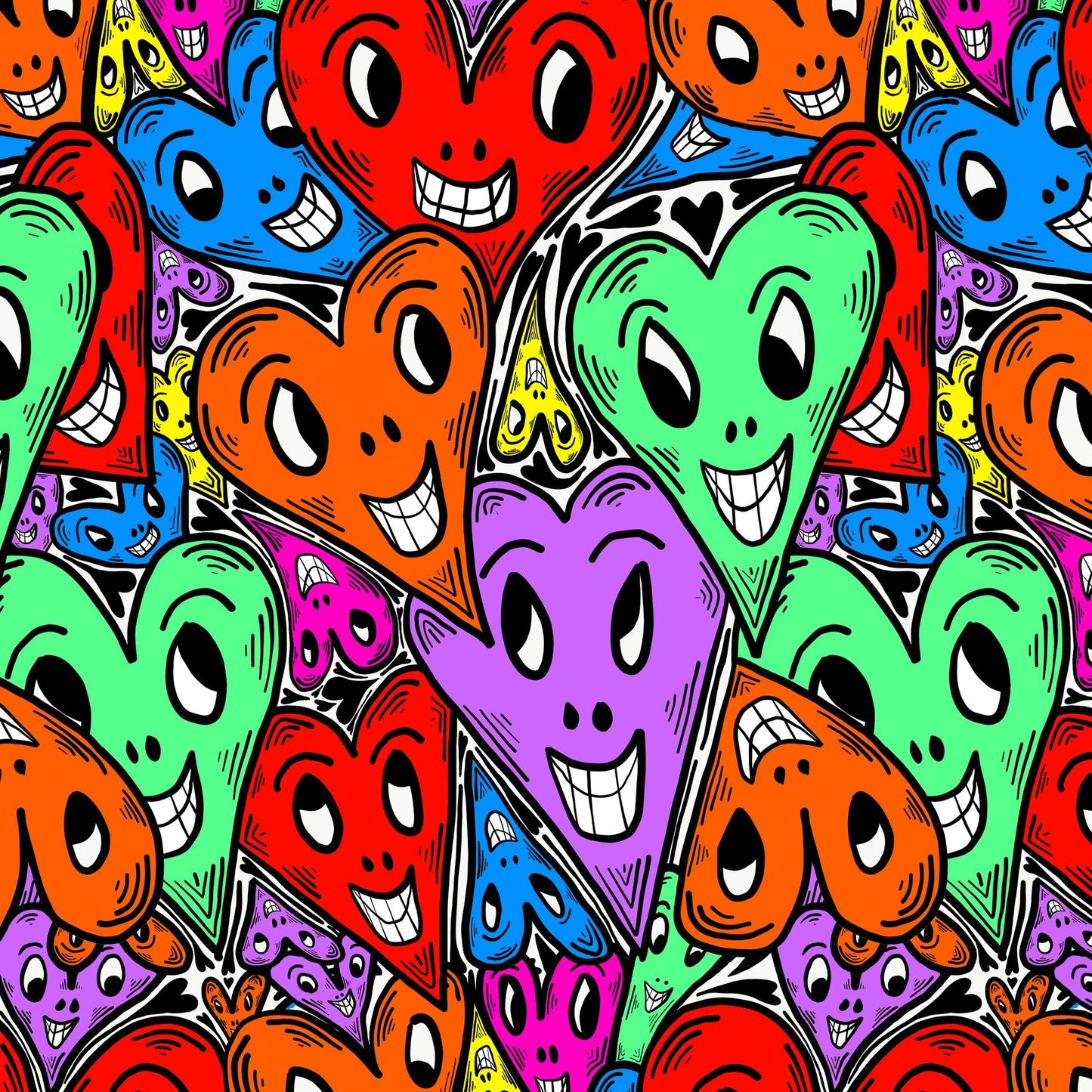 Adam Keely Hearts Adult Crew Socks