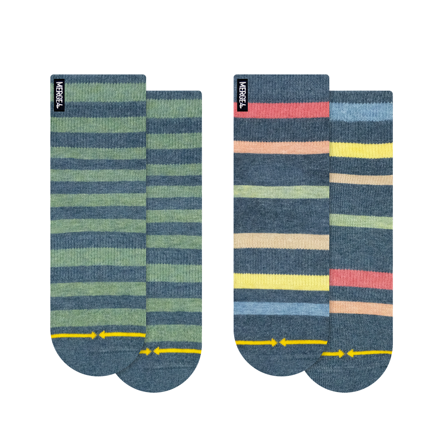Plant Dye Quarter Adult Crew Socks 2-Pack