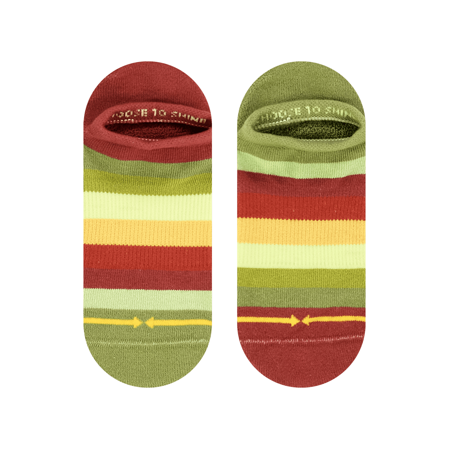 Sunset Stripes Organic Cotton Adult No Show Socks 3-Pack