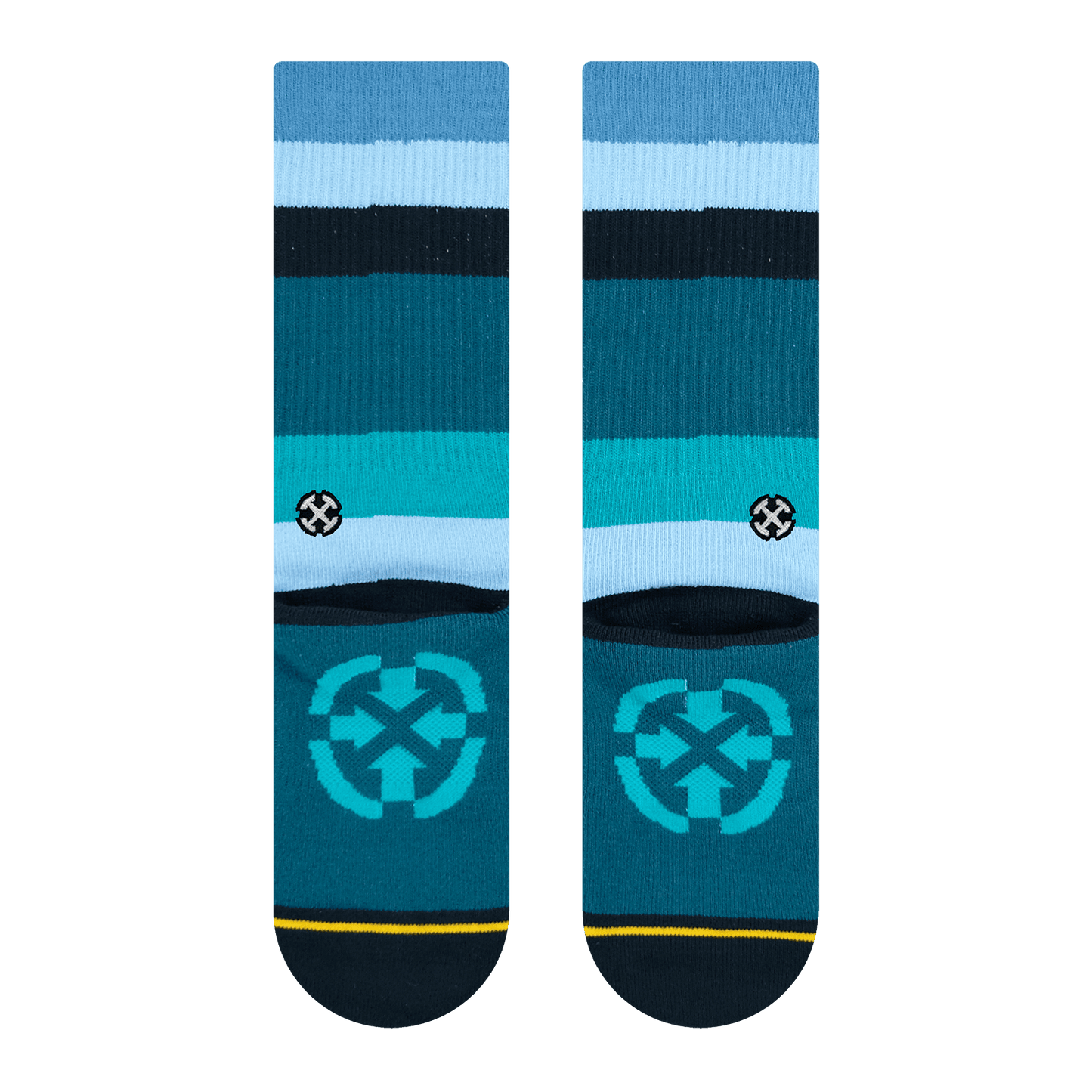 Ocean Bamboo Stripes Adult Crew Socks With Art By Spidey De Montrond