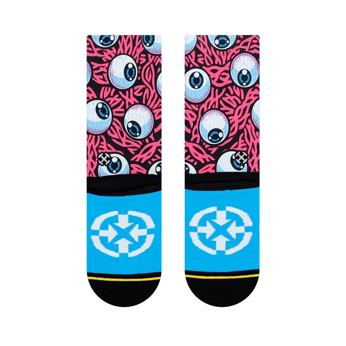 Jimbo Eye Pink Youth Crew Socks
