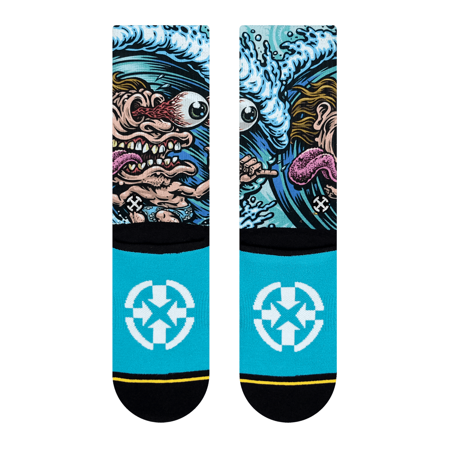 Surf Freak Adult Crew Socks Art By Jimbo Phillips
