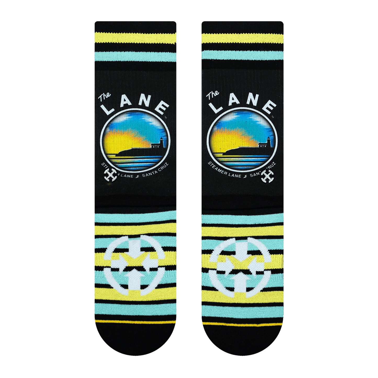 Slidertown The Lane Blue Sky Adult Crew Socks