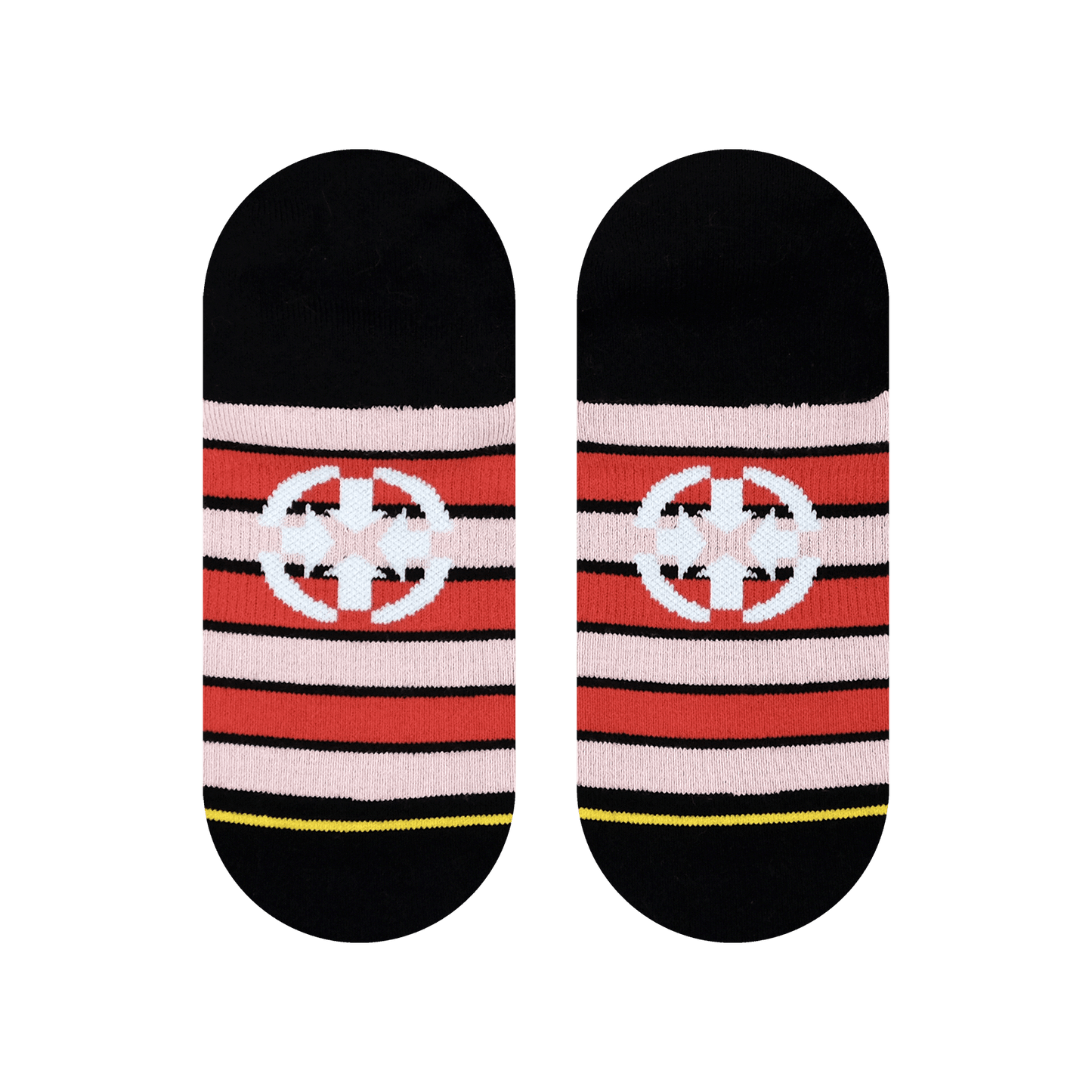 Slidertown The Point Red Roses Adult No Show Socks