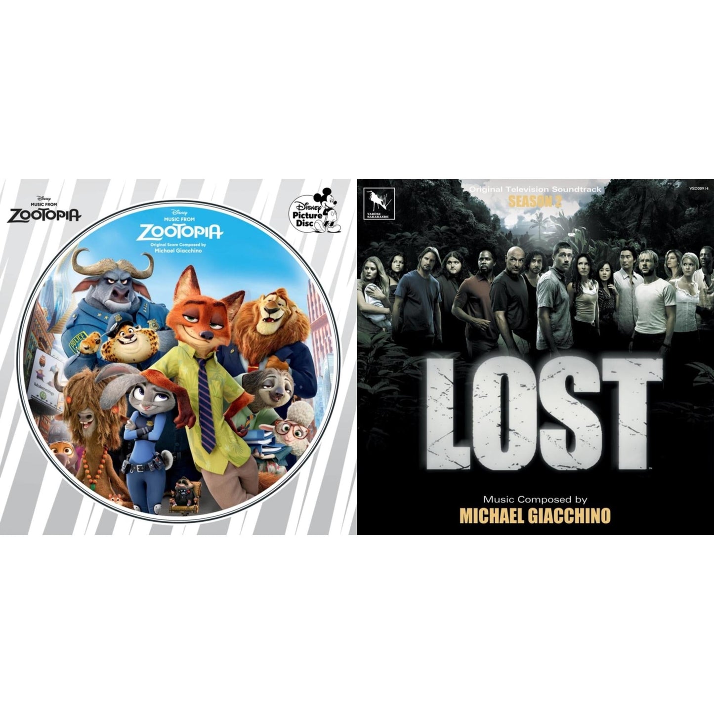 Michael Giacchino - Music From Zootopia (Picture Disc) & Lost: Season 2 (Original Television Ost) (Clear Smoke Vinyl/2LP)