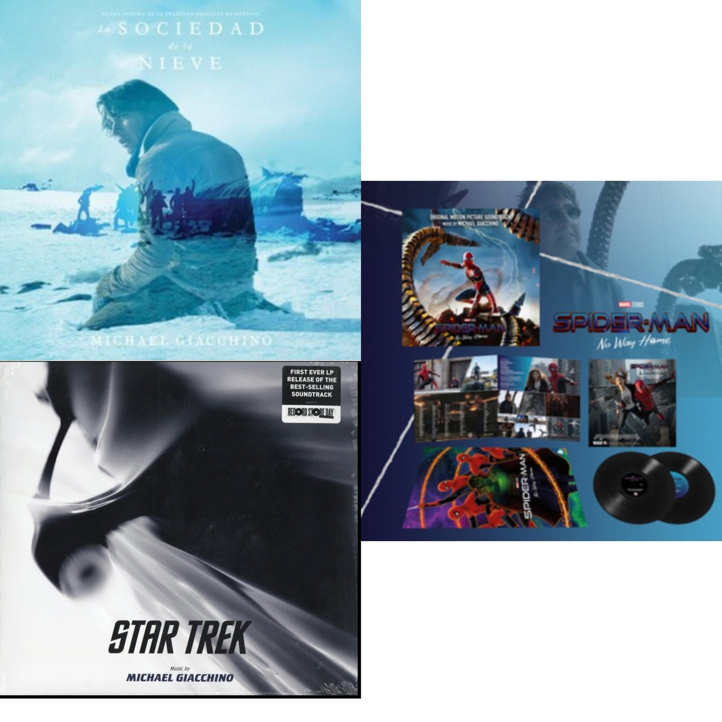 Michael Giacchino - Spider-Man: No Way Home Ost (2LP) & Society Of The Snow (2LP) & Star Trek Ost