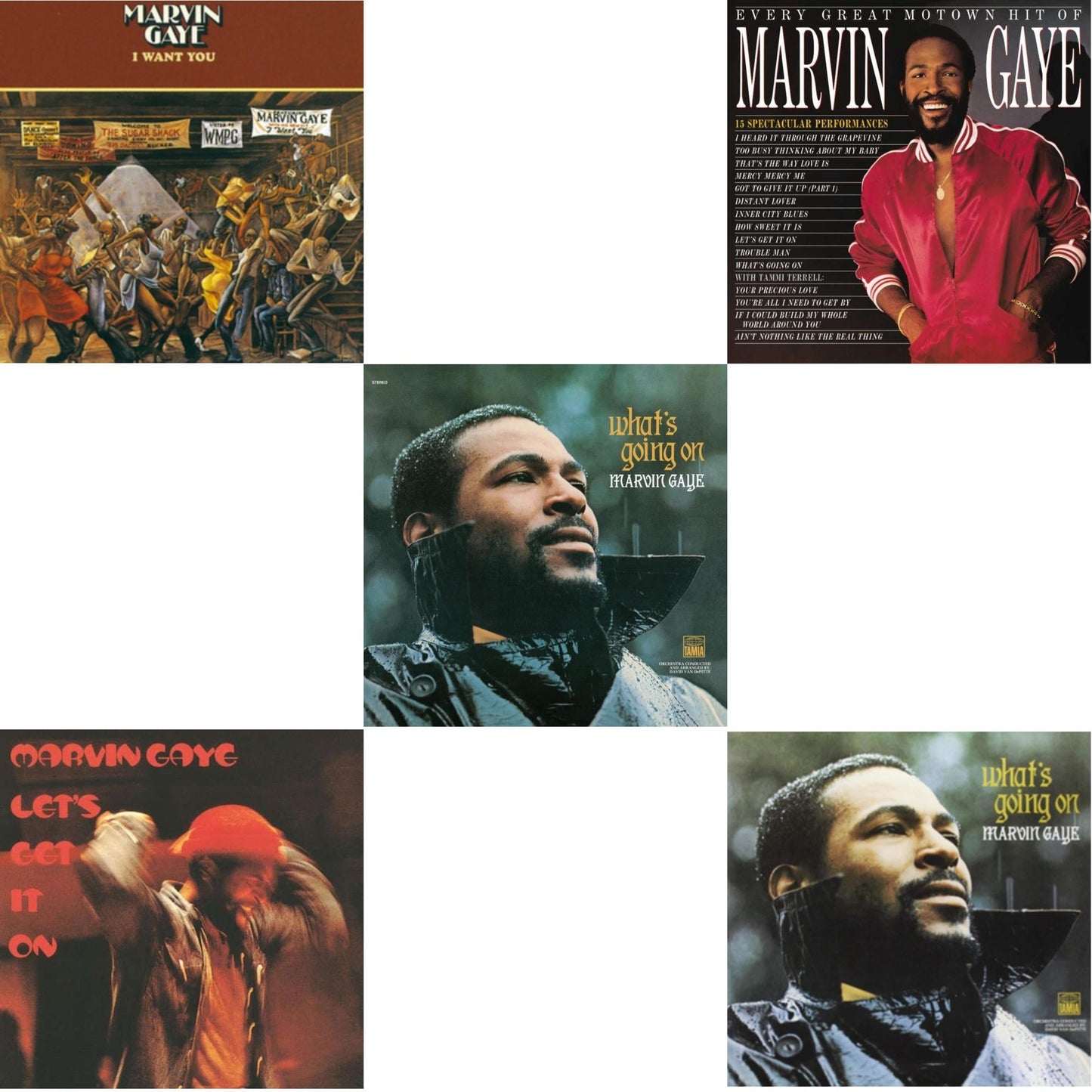 Marvin Gaye - I Want You & Let's Get It On & What's Going On (50Th Anniversary/2LP) & Every Great Motown Hit Of Marvin Gaye: 15 Spectacular Performances & What's Going On